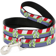 Dog Leash - Toy Story Buzz Lightyear Space Ranger Logo/Striping Red/White/Green/Purple Dog Leashes Disney