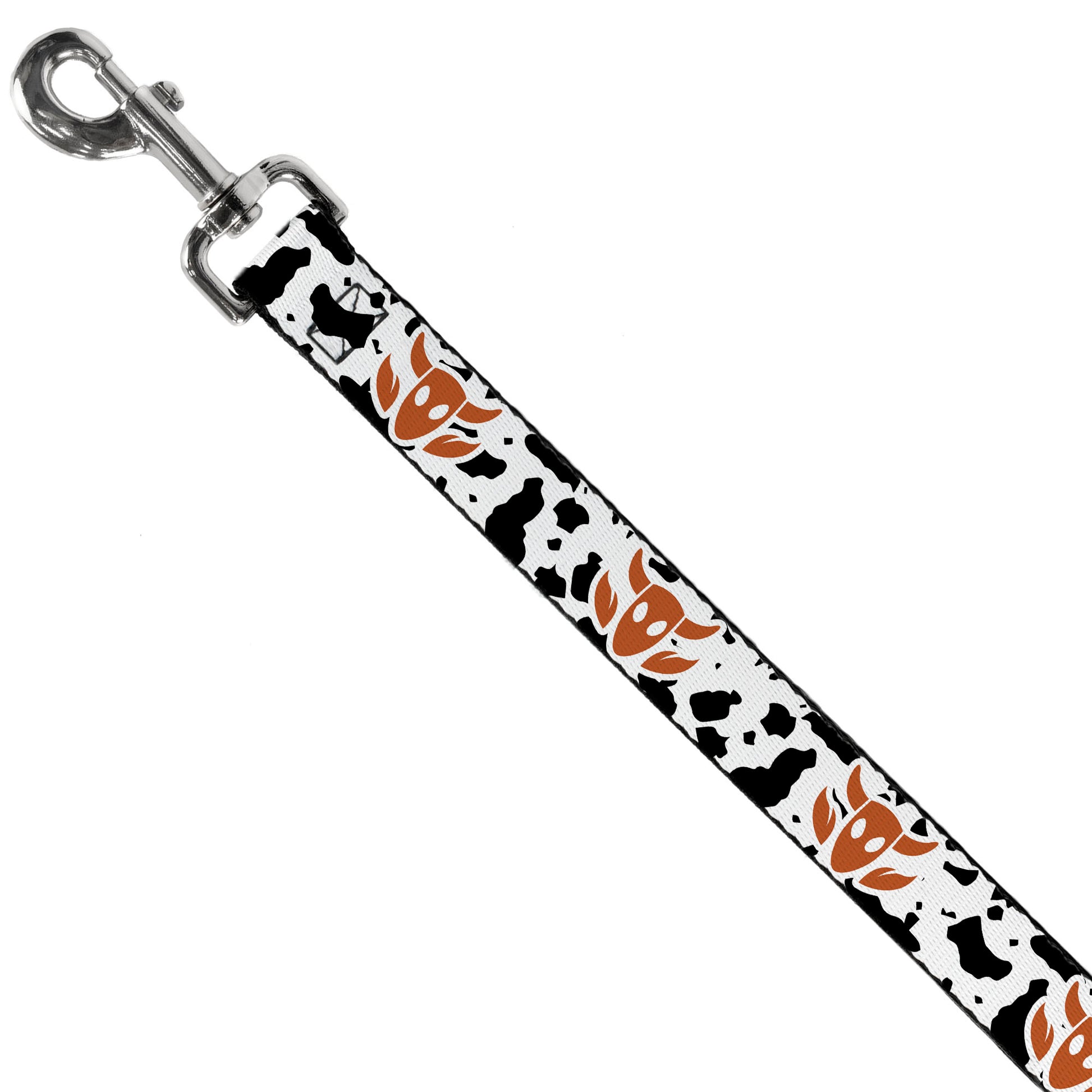 Dog Leash - Toy Story Woody Bounding Cowboy Cow Print White/Black/Brown Dog Leashes Disney