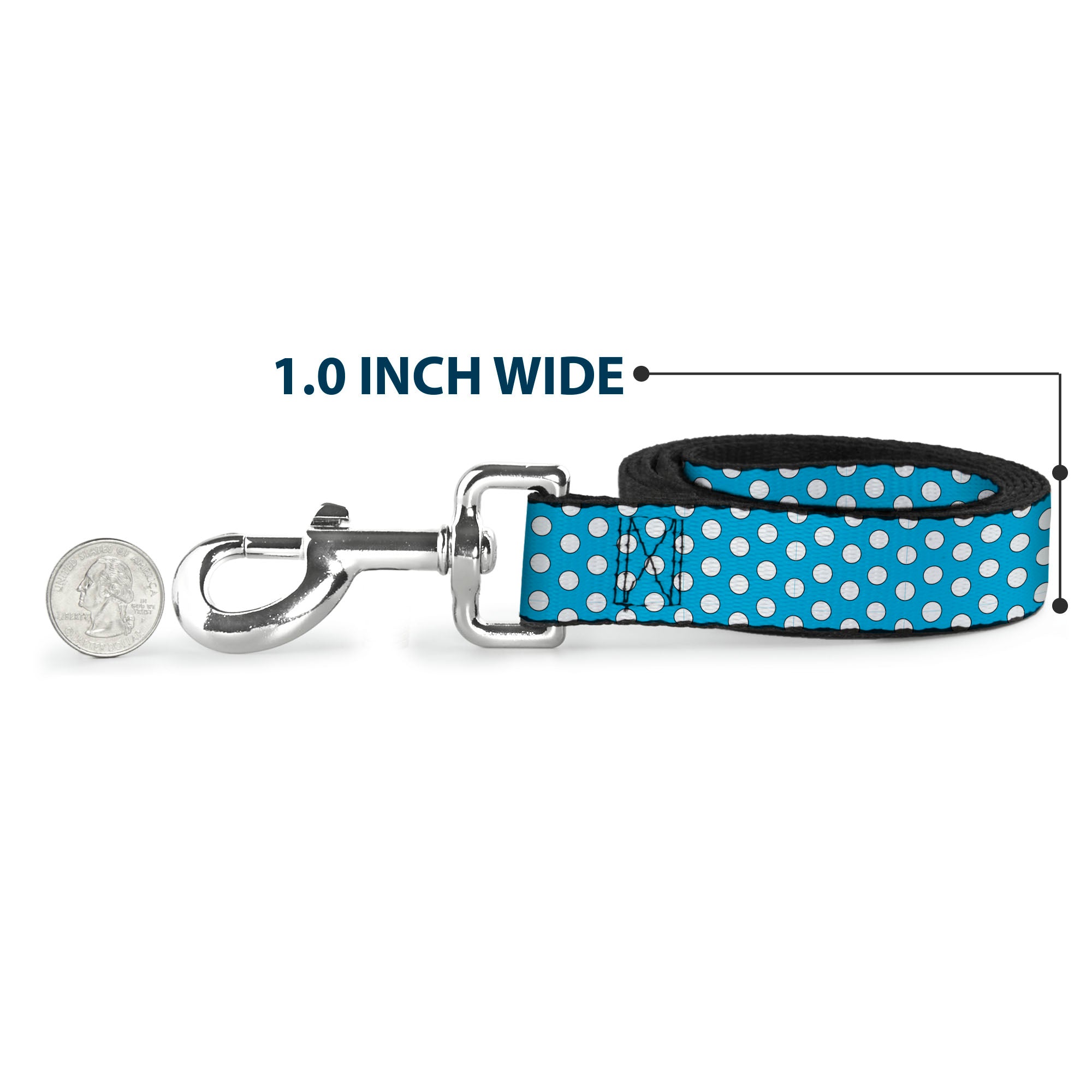 Dog Leash - Minnie Mouse Bow Dots Blue/Black/White/Red Dog Leashes Disney