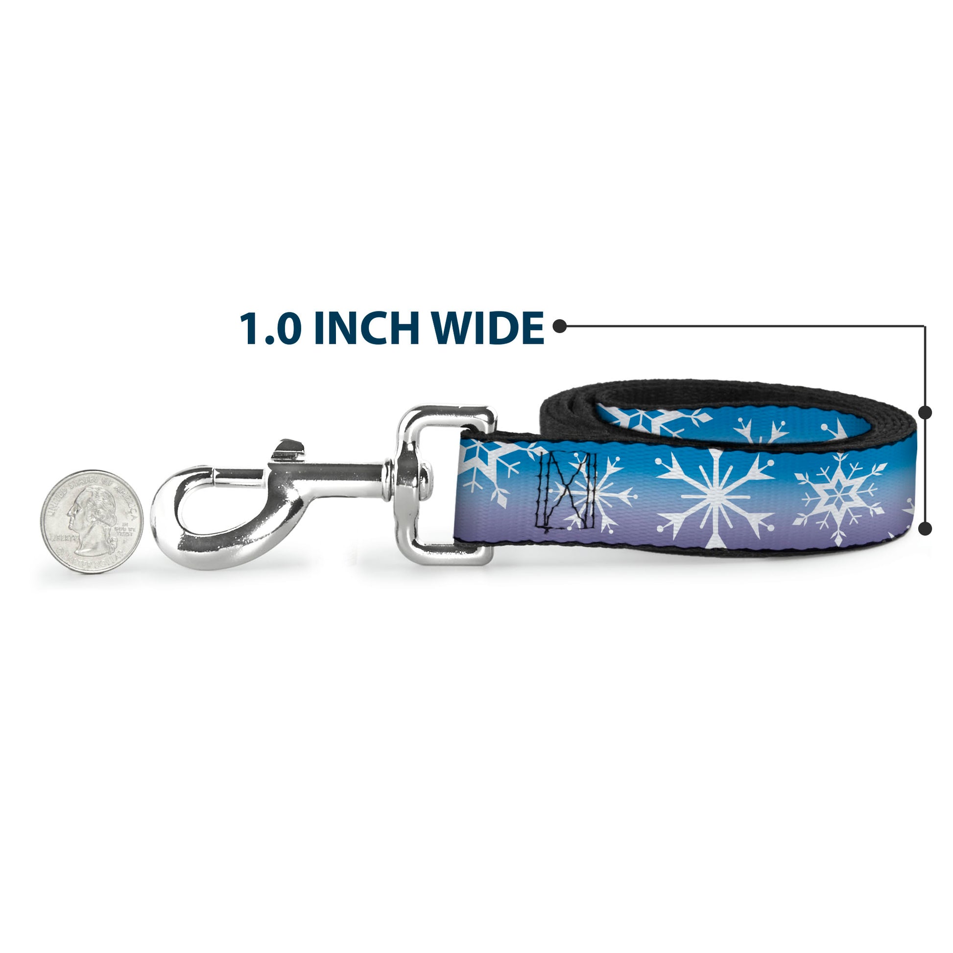Dog Leash - Frozen II Snowflakes Blues/Purples/White Dog Leashes Disney