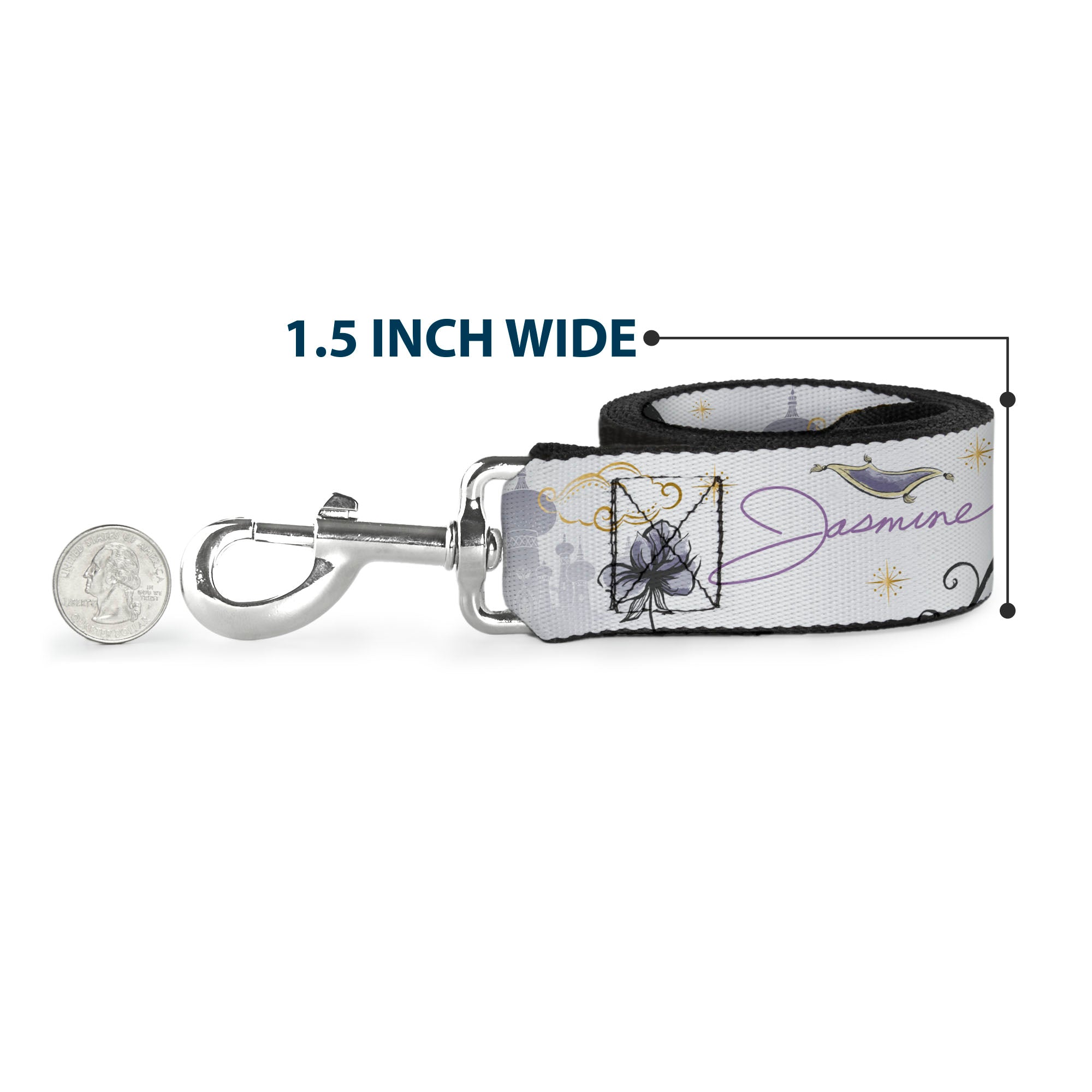 Dog Leash - Lilo & Stitch Bounding Lilo Dress Leaves Red/Ivory Dog Leashes Disney