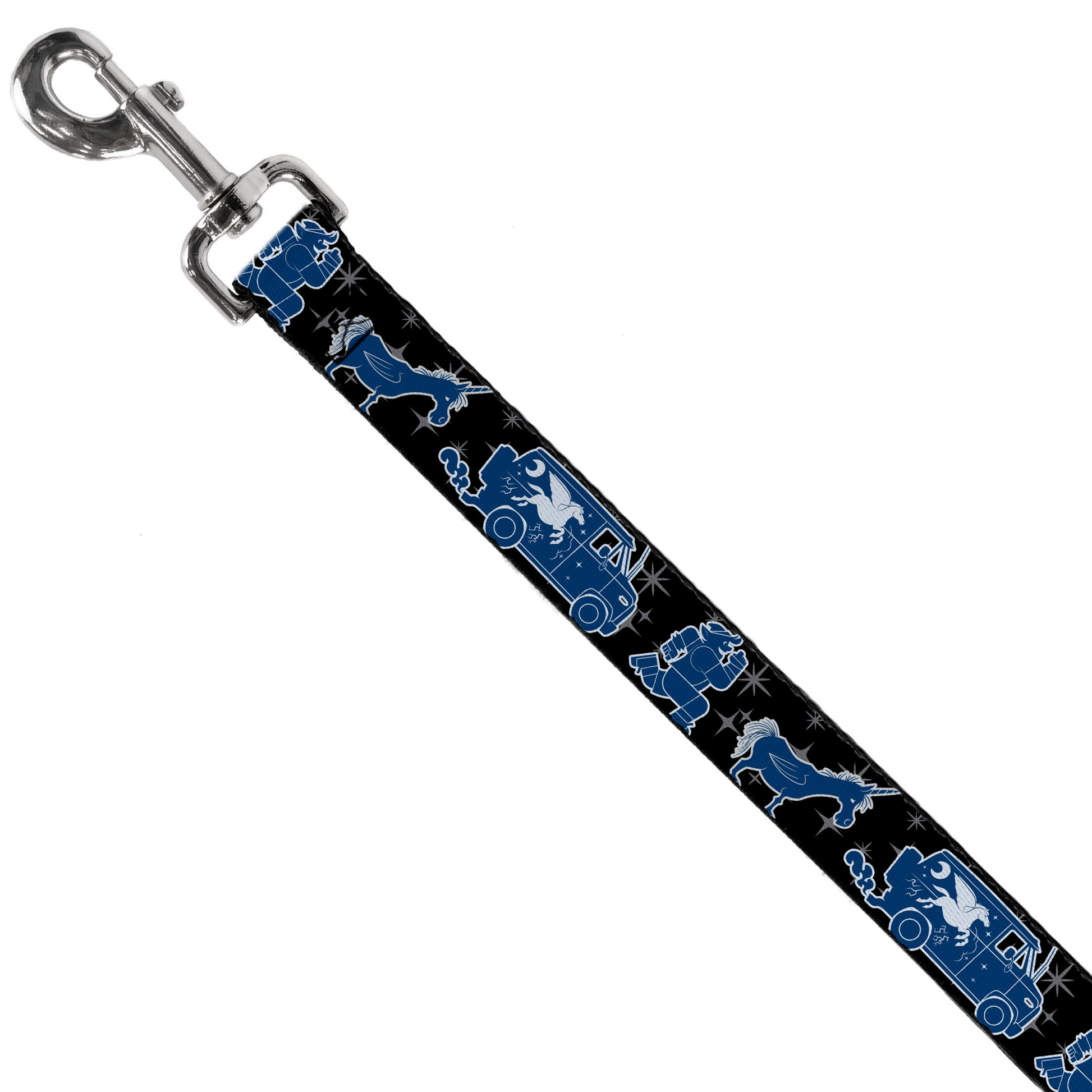Dog Leash - Onward Barley/Unicorn/Guinevere Icons/Stars Black/Gray/Blues Dog Leashes Disney
