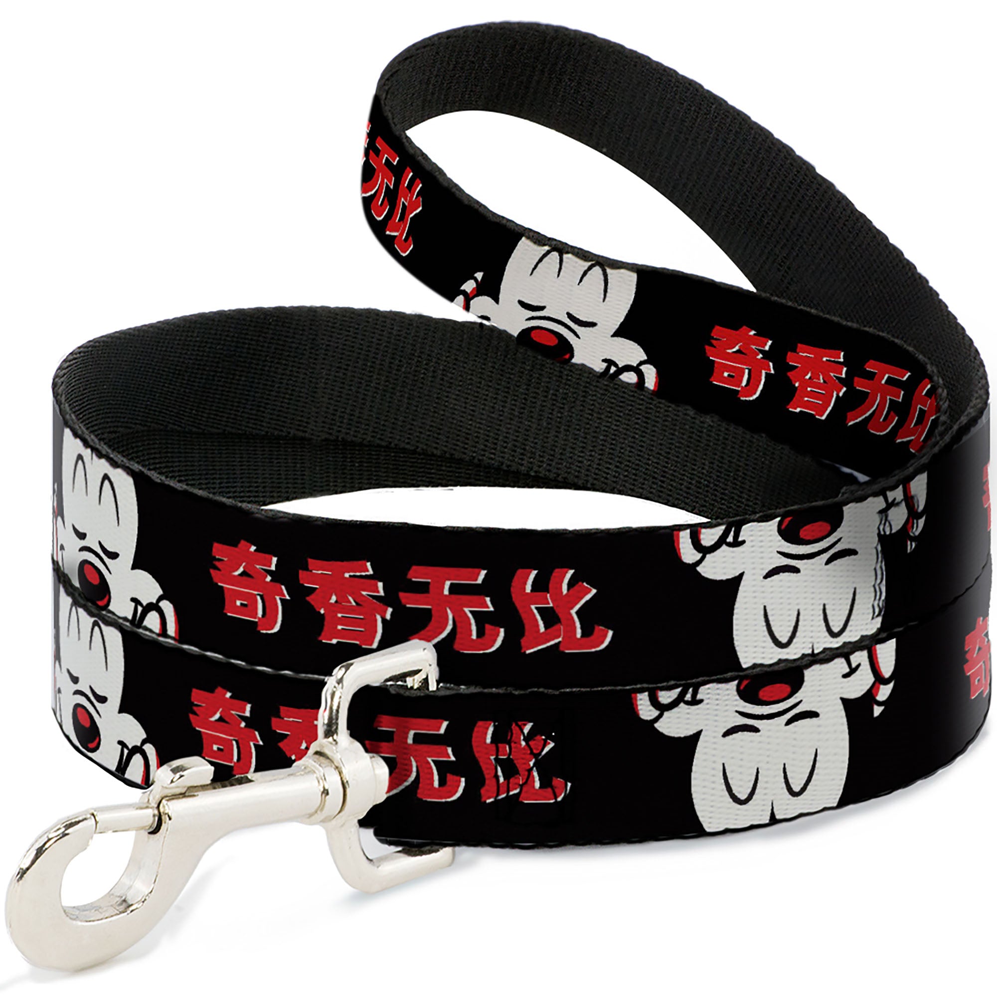 Dog Leash - Mickey Mouse Smelling Pose Black/White/Reds Dog Leashes Disney