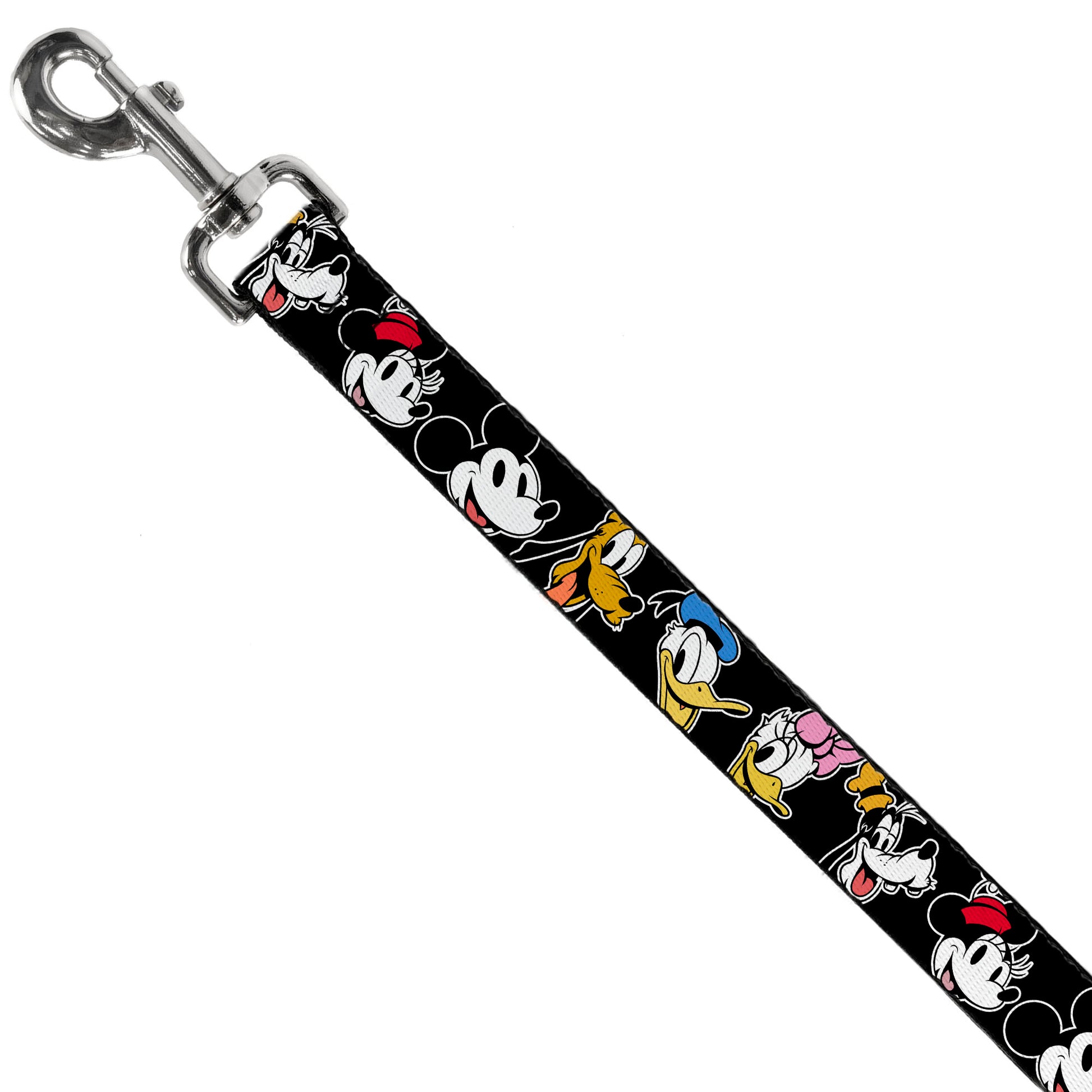 Dog Leash - Disney The Sensational Six Smiling Faces Black Dog Leashes Disney