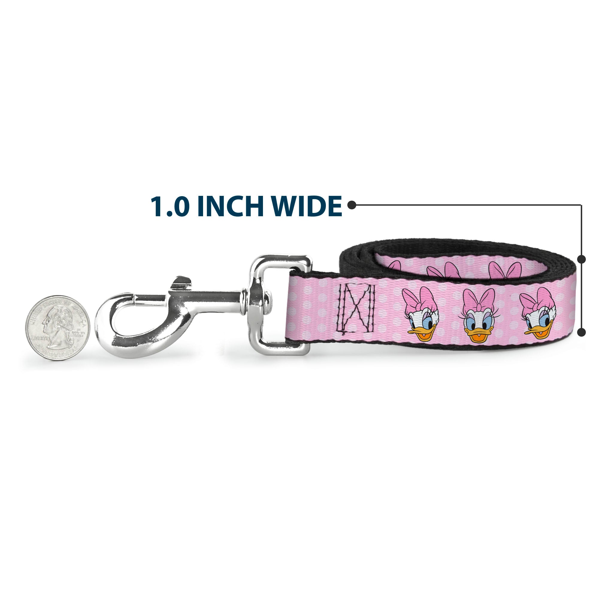 Dog Leash - Daisy Duck 2-Expressions/Dots Pinks Dog Leashes Disney
