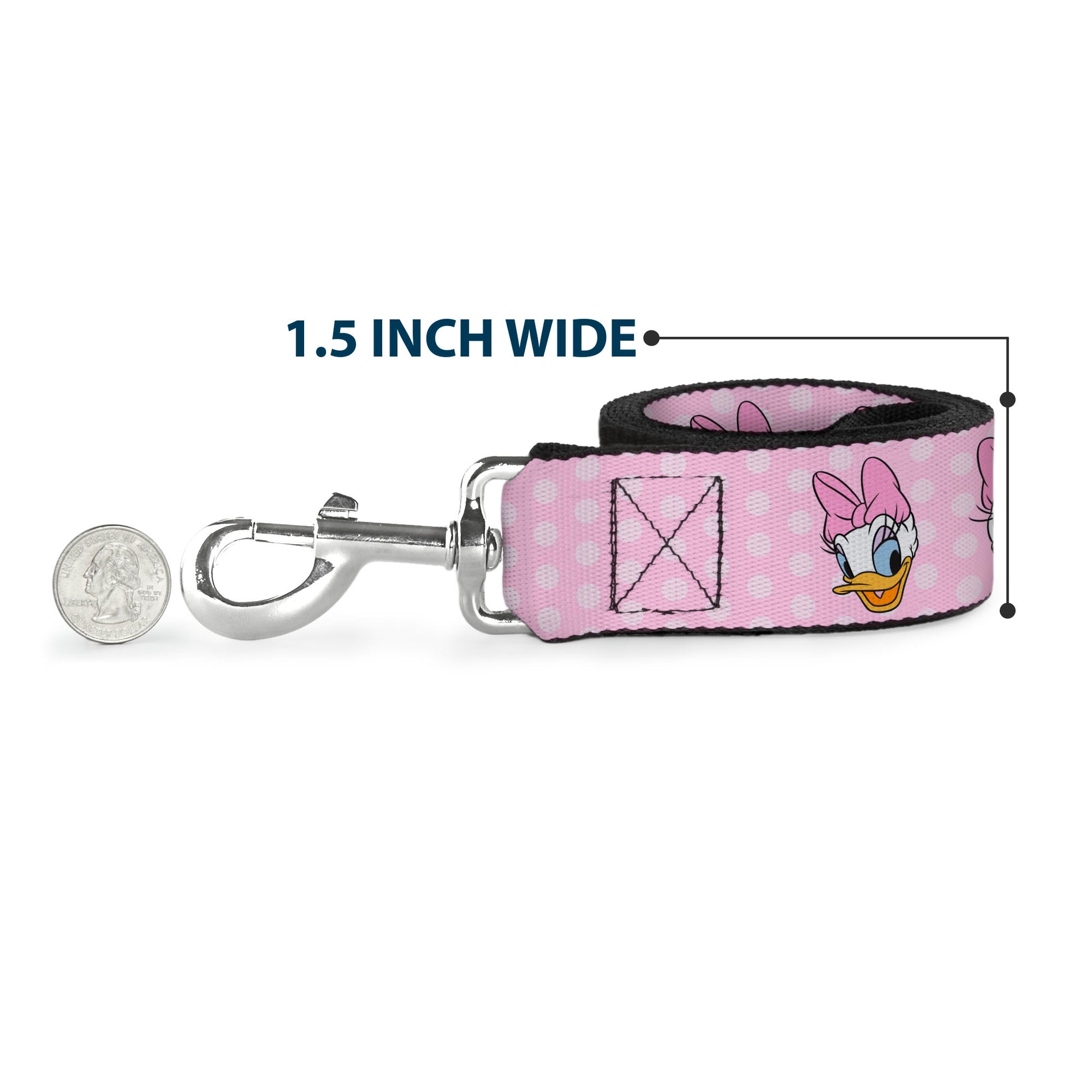 Dog Leash - Daisy Duck 2-Expressions/Dots Pinks Dog Leashes Disney