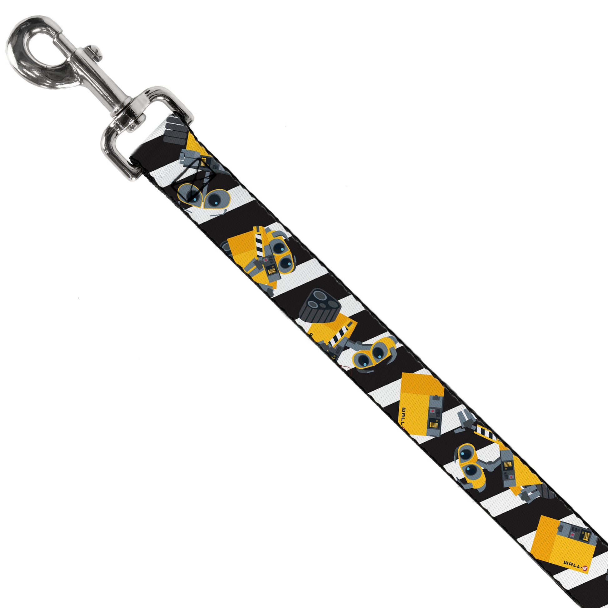 Dog Leash - Wall-E Poses/Stripe Black/White Dog Leashes Disney
