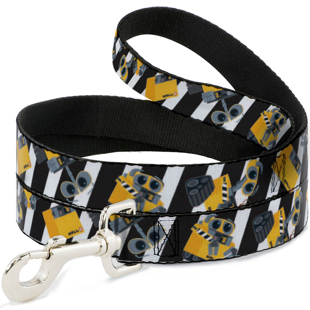 Dog Leash - Wall-E Poses/Stripe Black/White Dog Leashes Disney