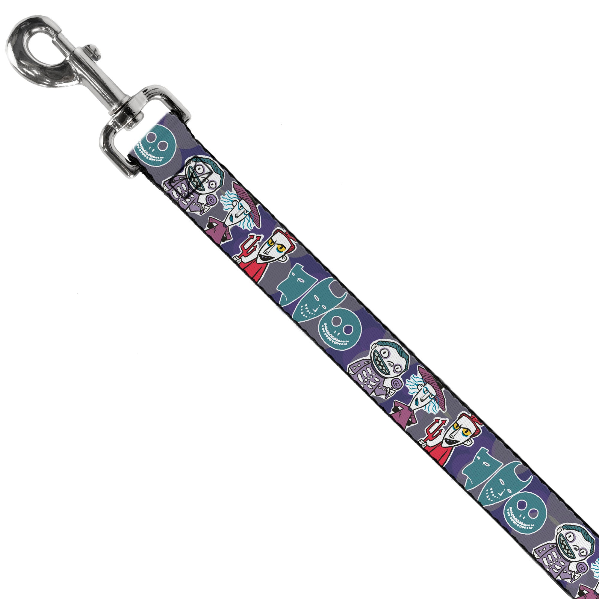 Dog Leash - Nightmare Before Christmas Lock Shock & Barrel Group Pose/Masks Purples Dog Leashes Disney