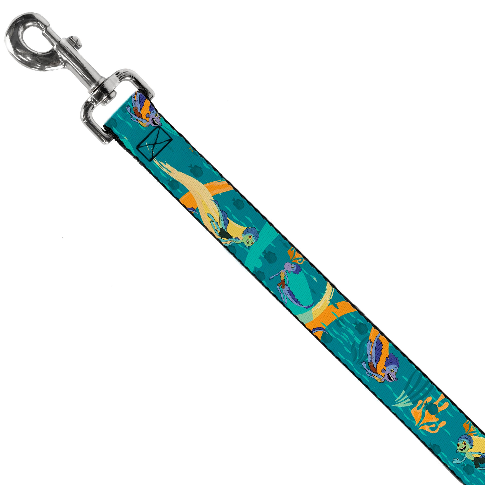 Dog Leash - Luca and Alberto Sea Monsters Swimming Poses Turquoise Blues Dog Leashes Disney