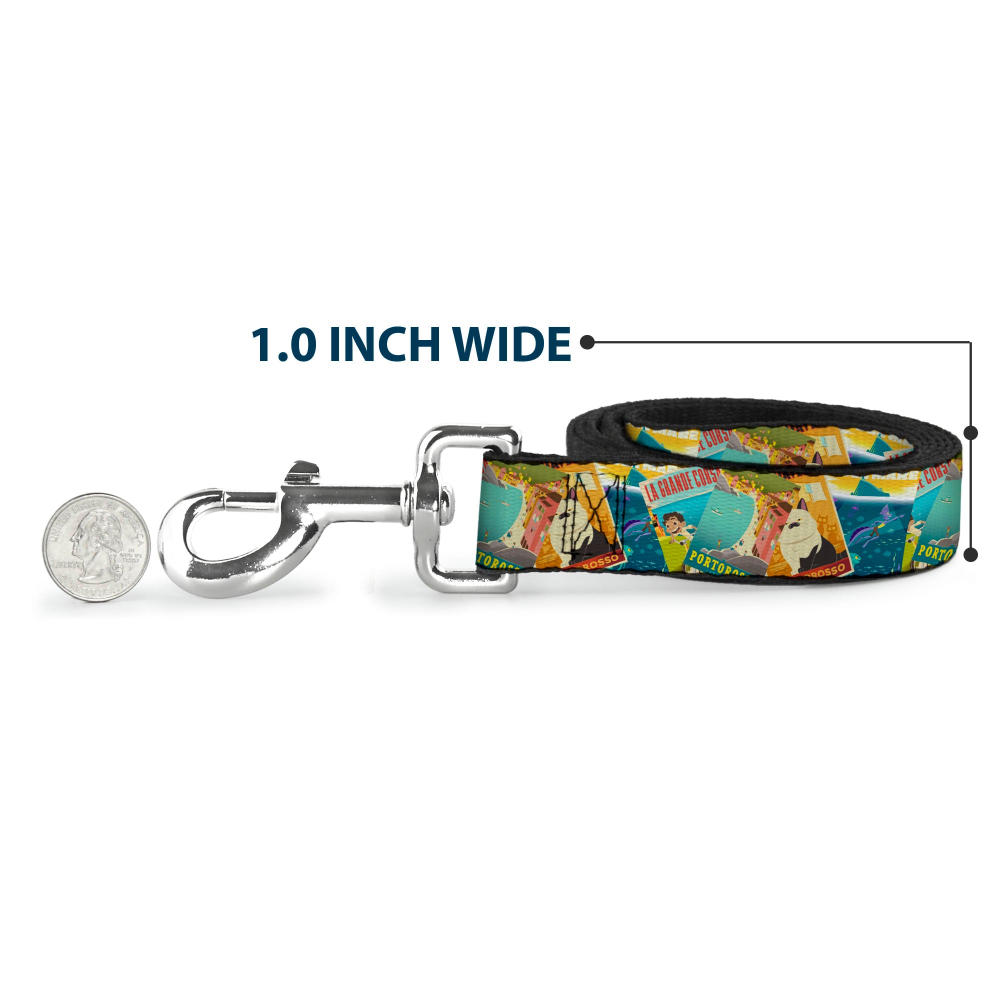 Dog Leash - Luca The Piazza Poster Collage Stacked Dog Leashes Disney