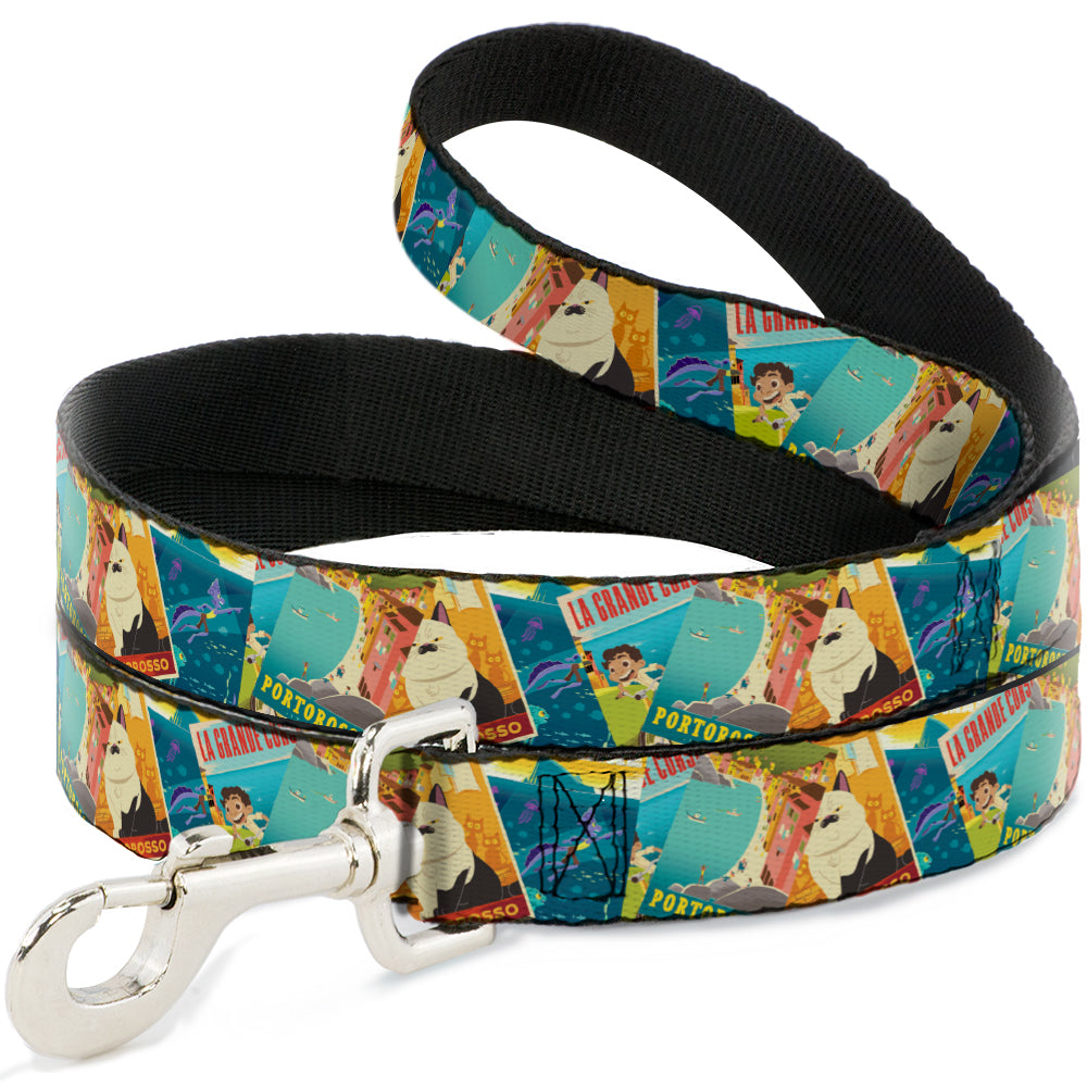 Dog Leash - Luca The Piazza Poster Collage Stacked Dog Leashes Disney