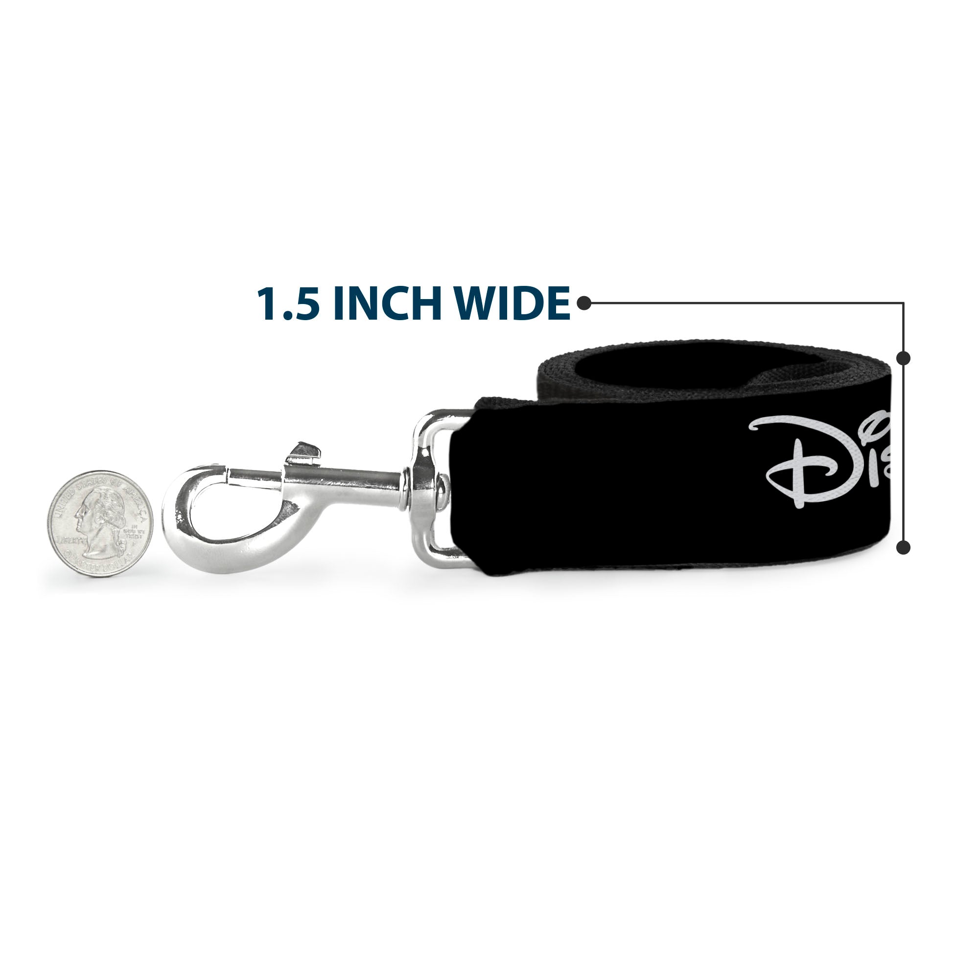 Dog Leash - Rapunzel Castle and Pascual Pose with Script and Flowers White/Purples Dog Leashes Disney