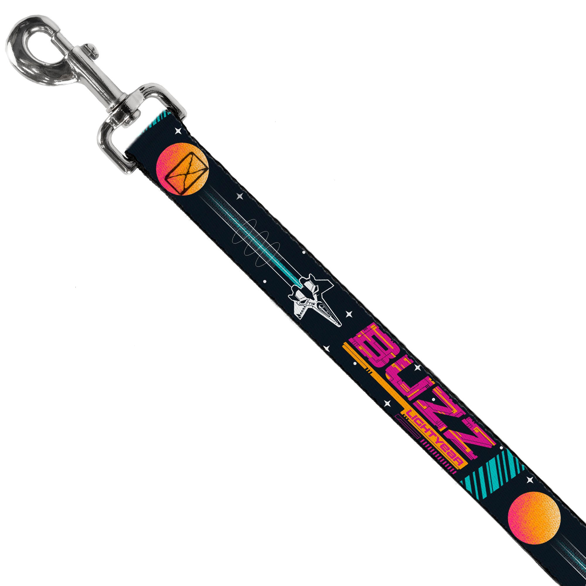 Dog Leash - BUZZ LIGHTYEAR Hyper Speed Spaceship Black/Multi Color Dog Leashes Disney