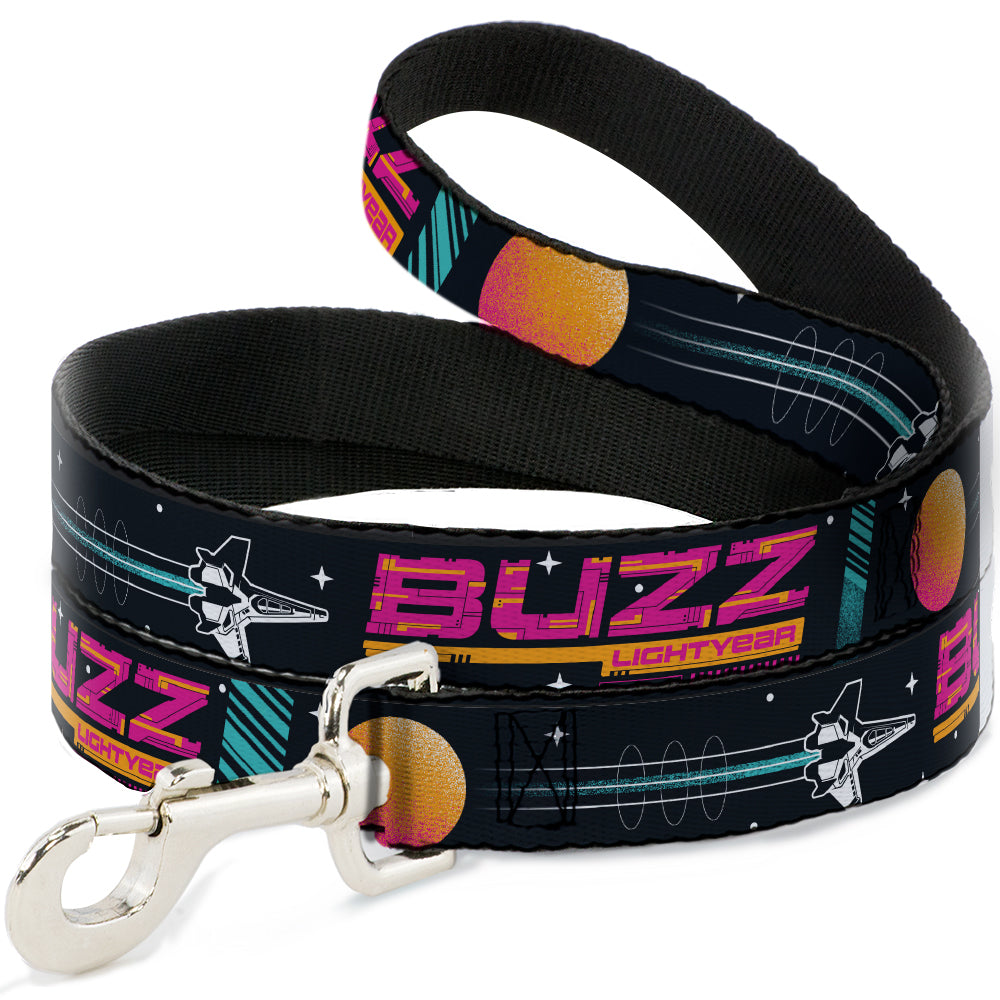 Dog Leash - BUZZ LIGHTYEAR Hyper Speed Spaceship Black/Multi Color Dog Leashes Disney