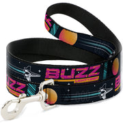 Dog Leash - BUZZ LIGHTYEAR Hyper Speed Spaceship Black/Multi Color Dog Leashes Disney
