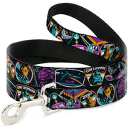 Dog Leash - Lightyear Mission Patches Collage Black/Multi Color Dog Leashes Disney
