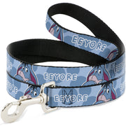 Dog Leash - Winnie the Pooh Eeyore Text and Expression Close-Up Dot Blues Dog Leashes Disney
