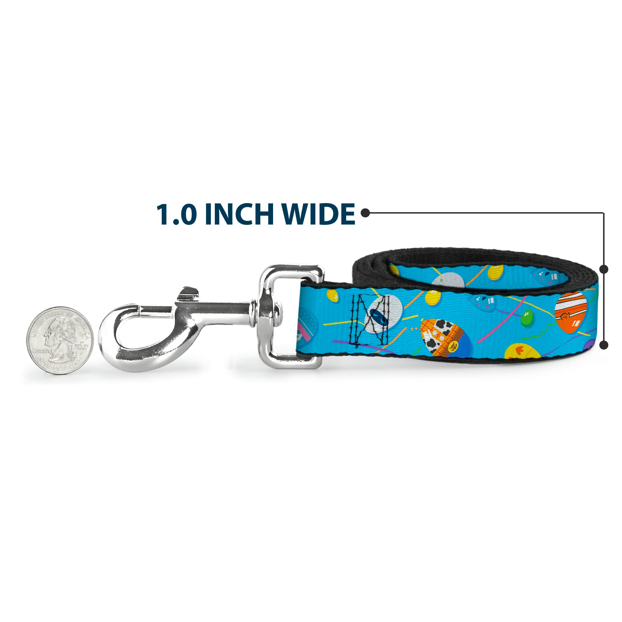 Dog Leash - Pixar Holiday Collection Easter Egg Characters Scattered Blue Dog Leashes Disney