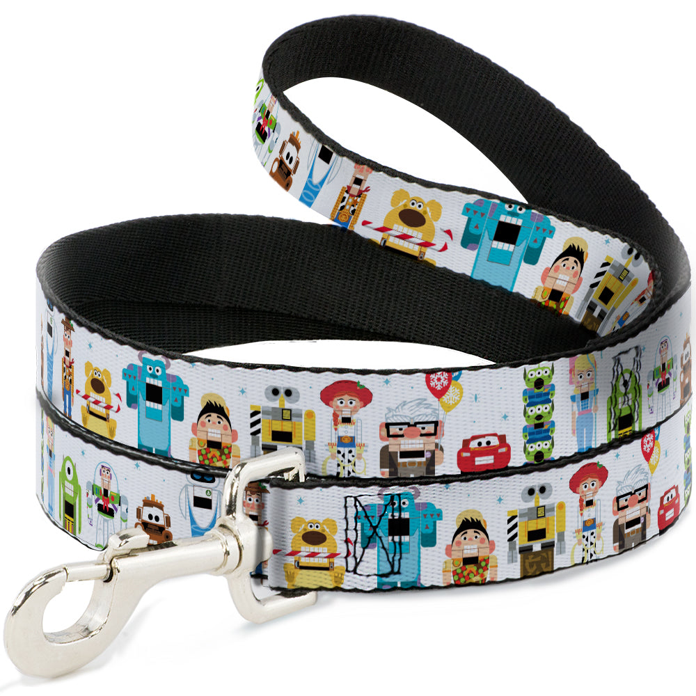 Dog Leash - Pixar Holiday Collection Nutcracker Characters Lineup/Stars White/Blues Dog Leashes Disney