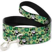 Dog Leash - Mickey Mouse St. Patrick's Day LUCKY ME Leprechaun Pose and Shamrocks Greens Dog Leashes Disney
