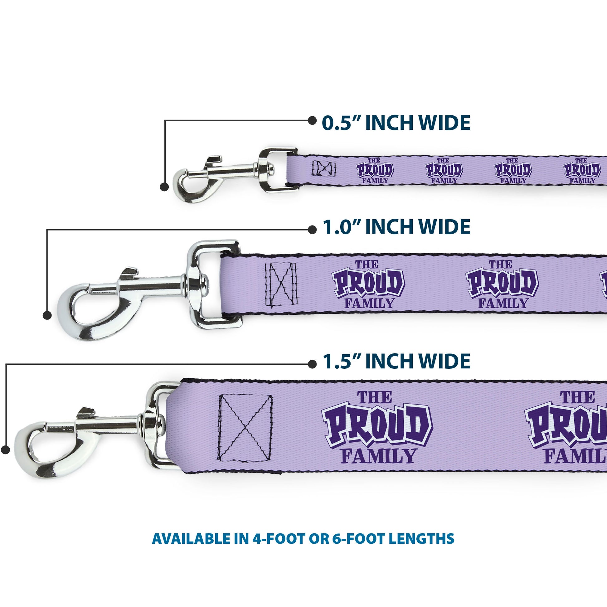 Dog Leash - THE PROUD FAMILY Title Logo Purples Dog Leashes Disney