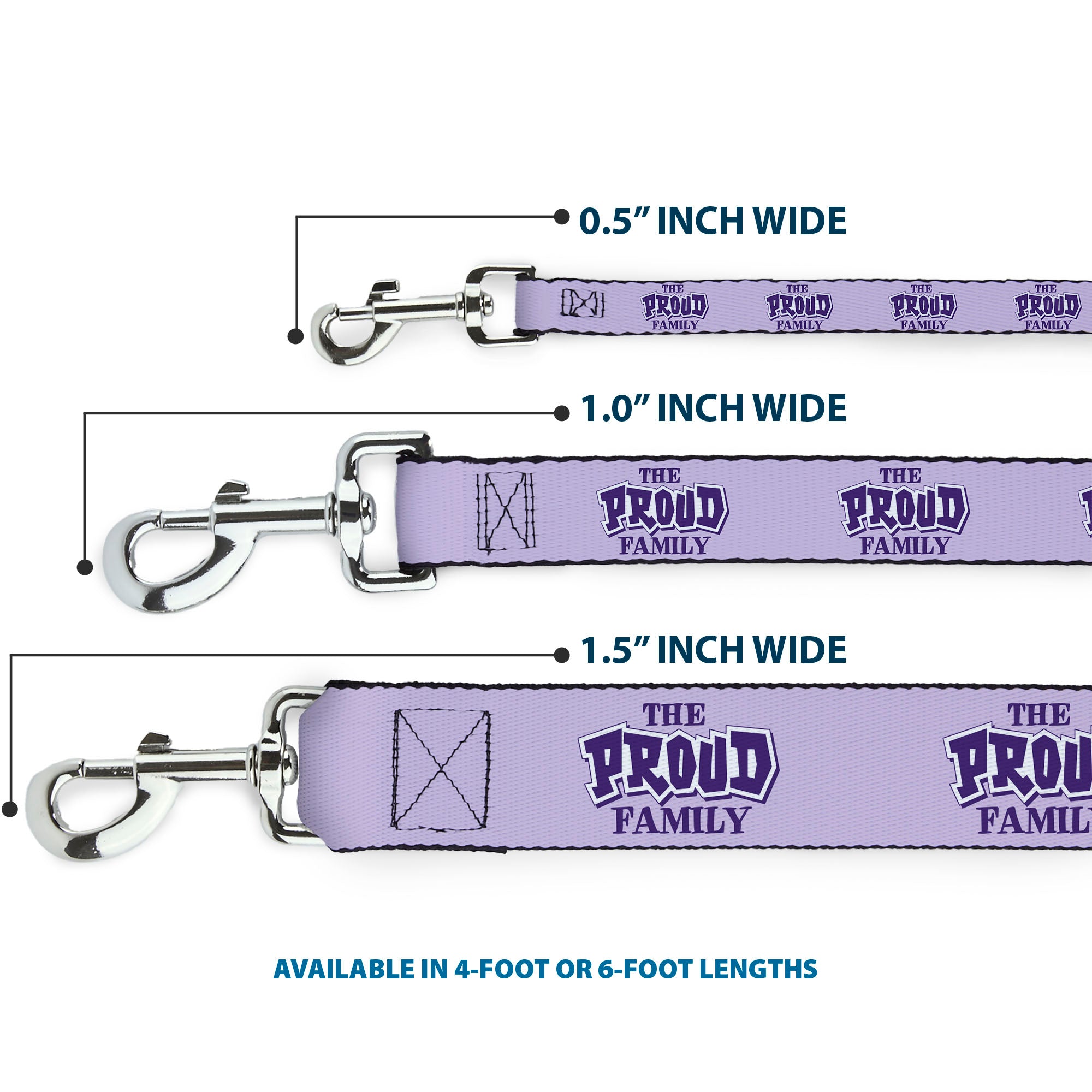 Dog Leash - THE PROUD FAMILY Title Logo Purples Dog Leashes Disney