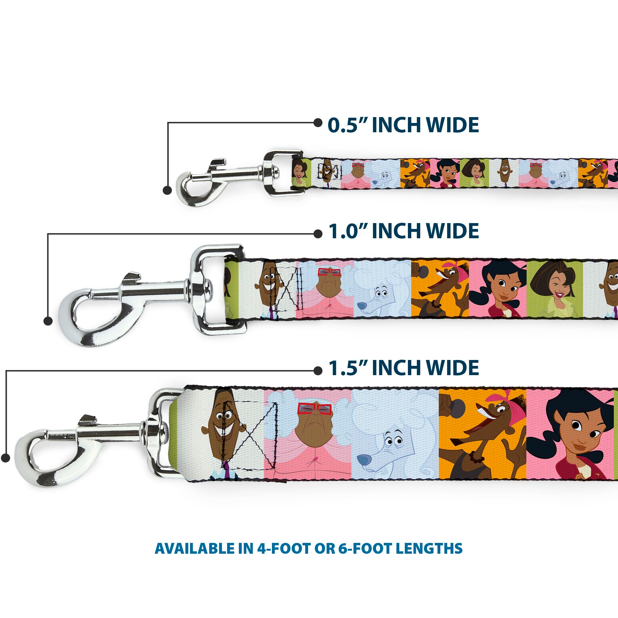 Dog Leash - The Proud Family 6-Character Block Poses Dog Leashes Disney