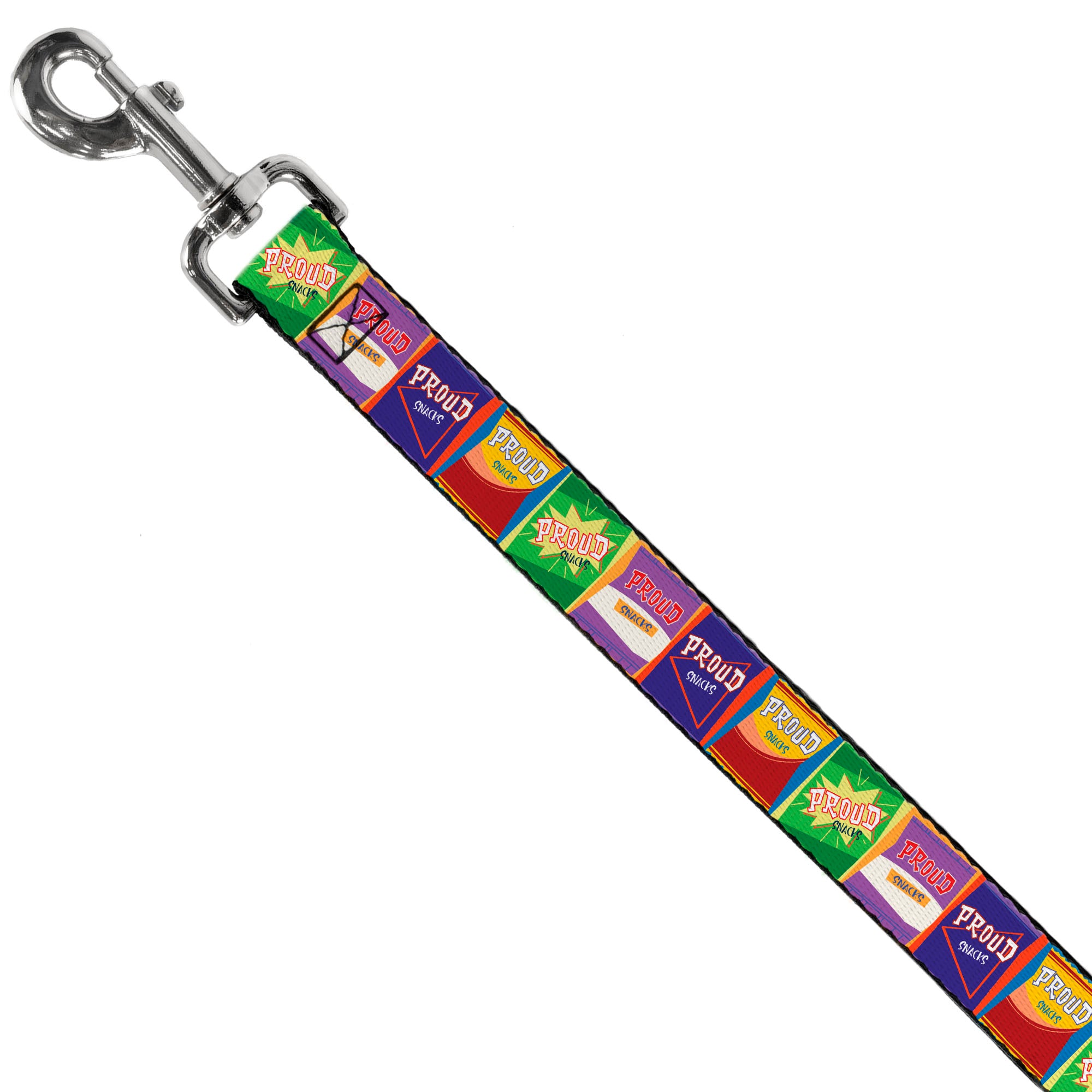 Dog Leash - The Proud Family PROUD SNACKS Logo Blocks Multi Color Dog Leashes Disney
