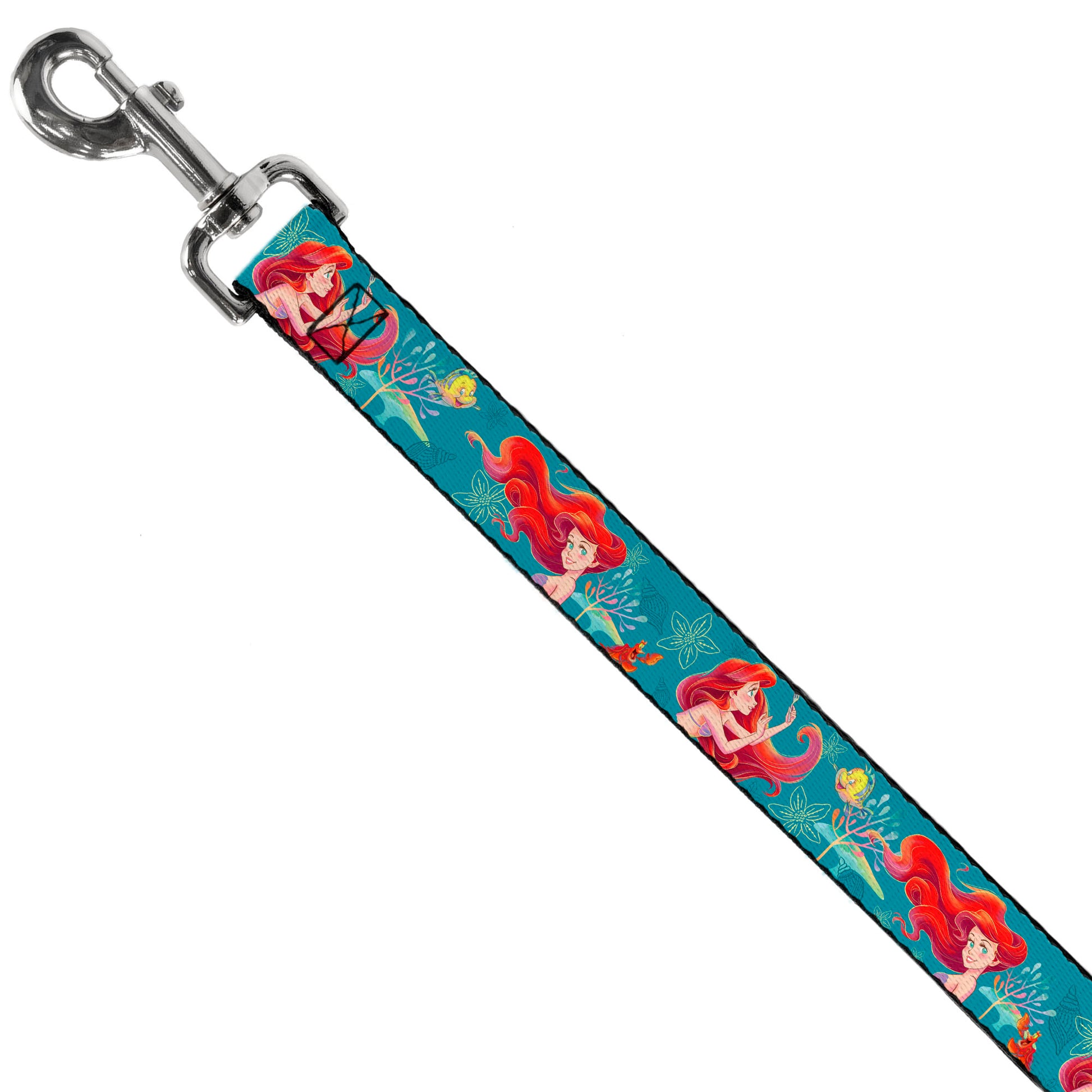 Dog Leash - The Little Mermaid Flounder and Sebastian Under the Sea Greens Dog Leashes Disney