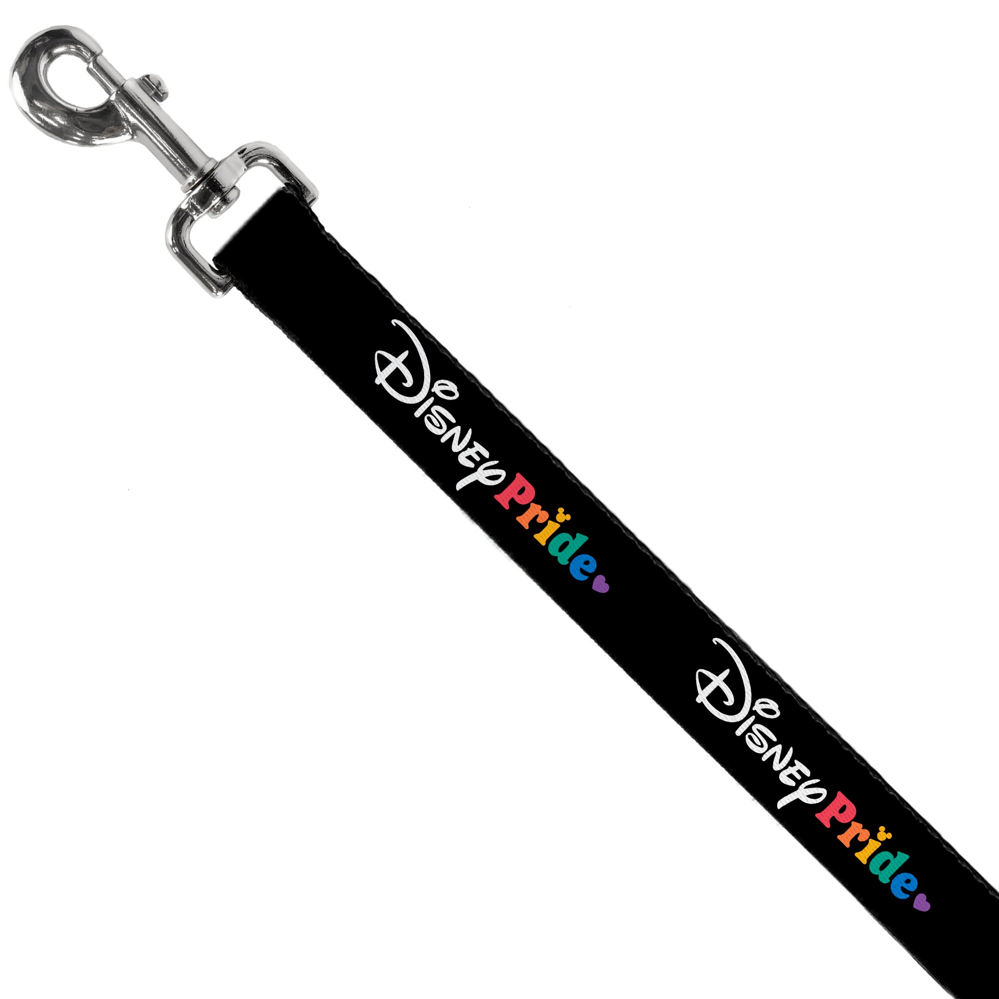 Dog Leash - DISNEY PRIDE Signature Logo Black/White/Rainbow Dog Leashes Disney
