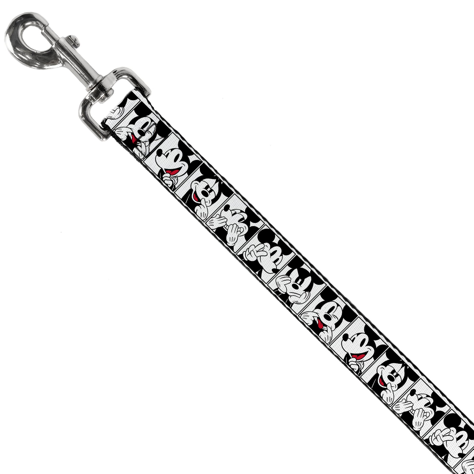 Dog Leash - Mickey Mouse Expression Blocks White/Black/Red Dog Leashes Disney