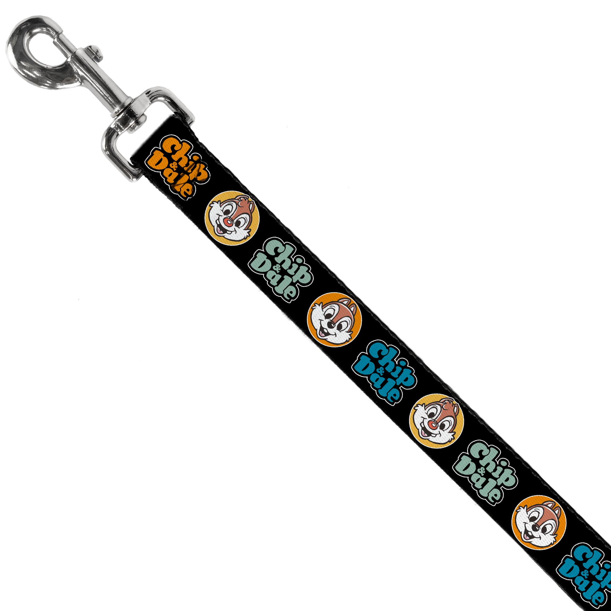 Dog Leash - CHIP & DALE Expression Bubbles Black/Multi Color Dog Leashes Disney