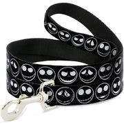Dog Leash - The Nightmare Before Christmas Jack 5-Expressions Black/White Dog Leashes Disney