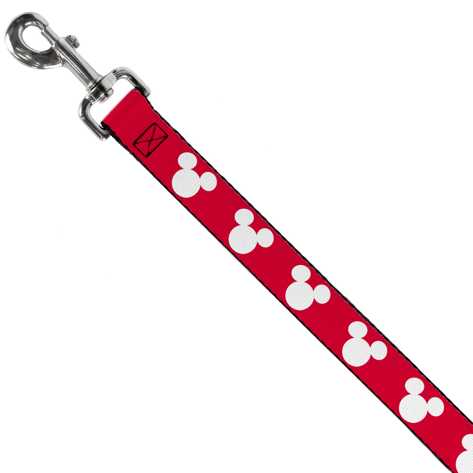 Dog Leash - Mickey Mouse Ears Icon Red/White Dog Leashes Disney