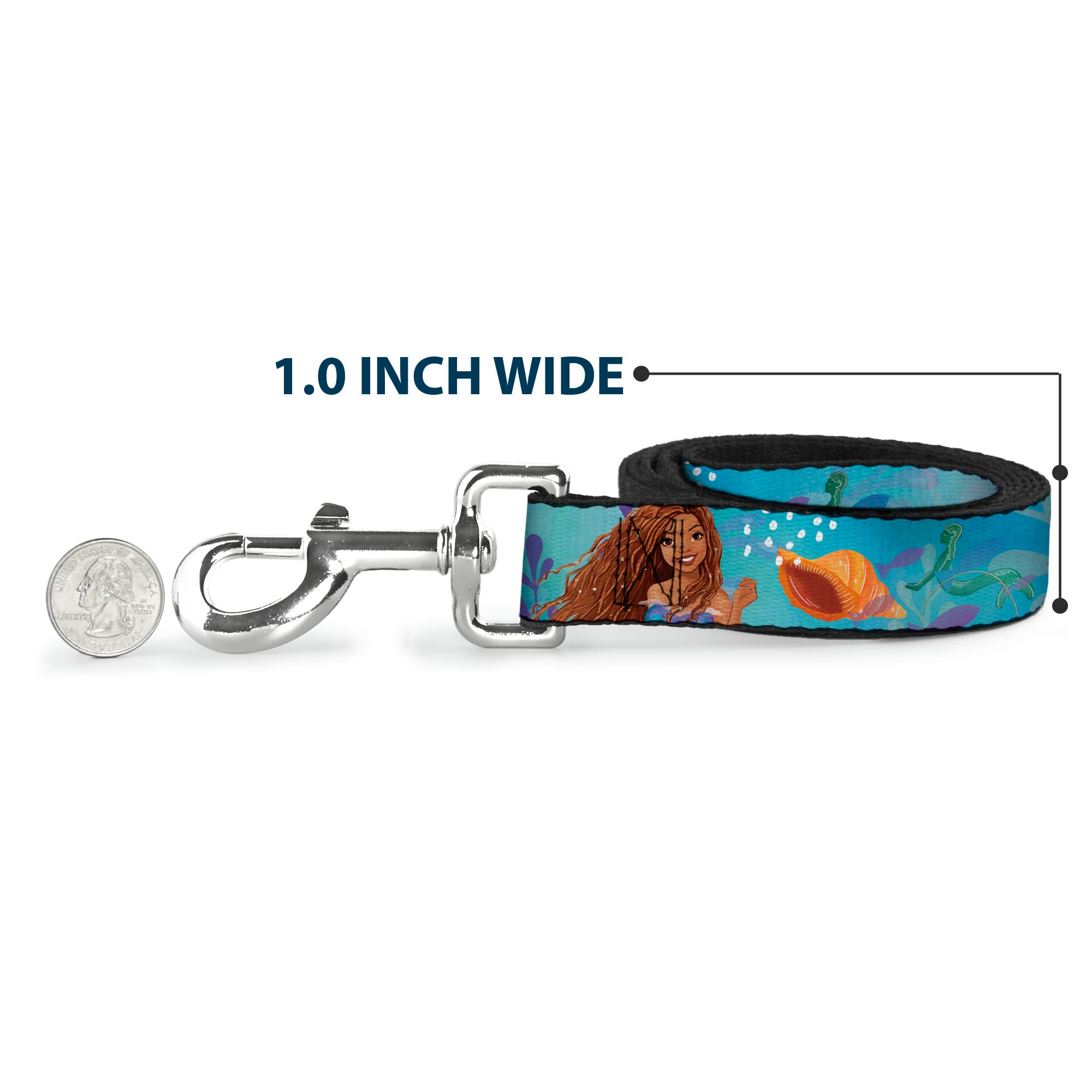Dog Leash - The Little Mermaid Live Action Ariel Under the Sea Poses Blues Dog Leashes Disney