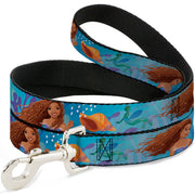 Dog Leash - The Little Mermaid Live Action Ariel Under the Sea Poses Blues Dog Leashes Disney