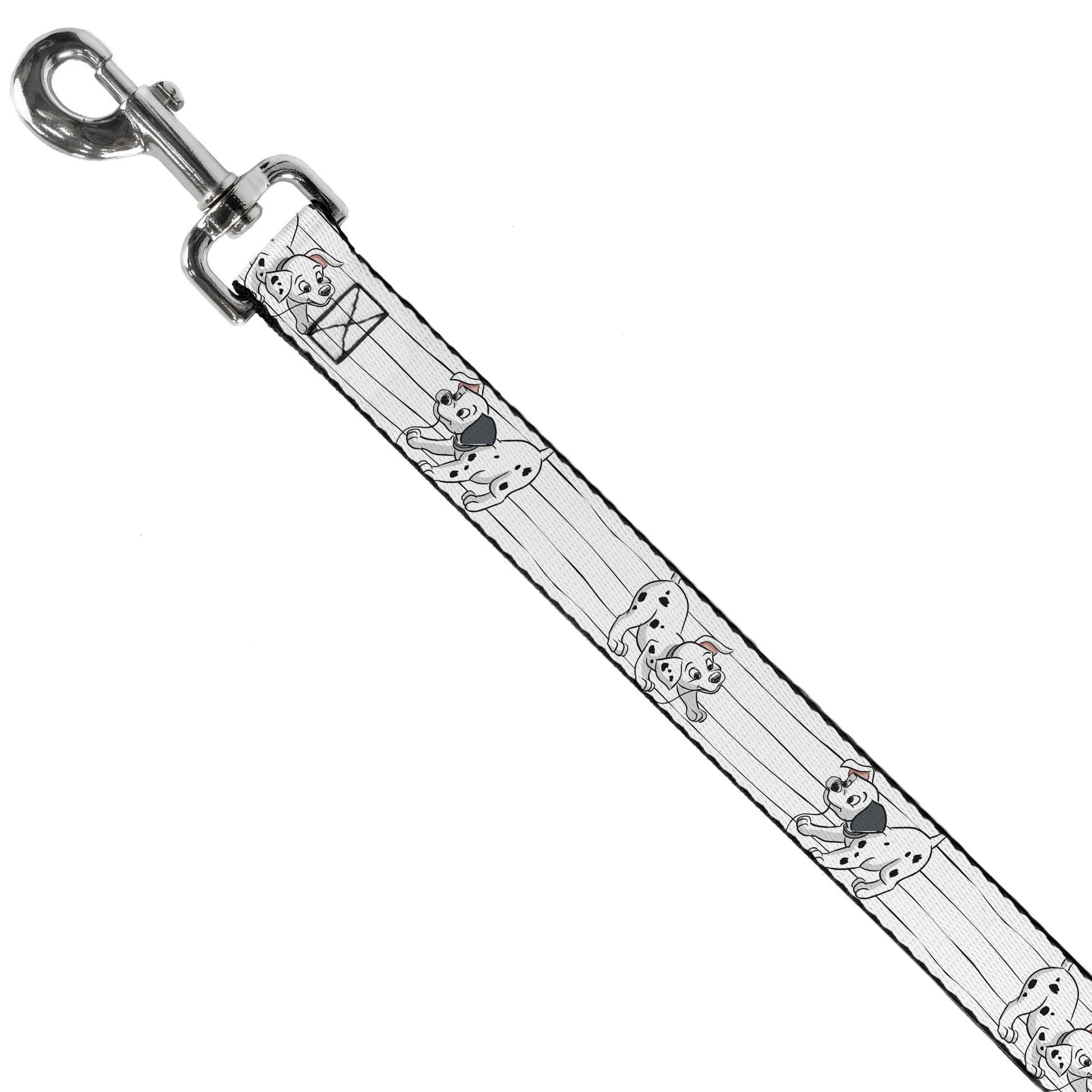 Dog Leash - One Hundred and One Dalmatians Puppies Playing White/Black Dog Leashes Disney
