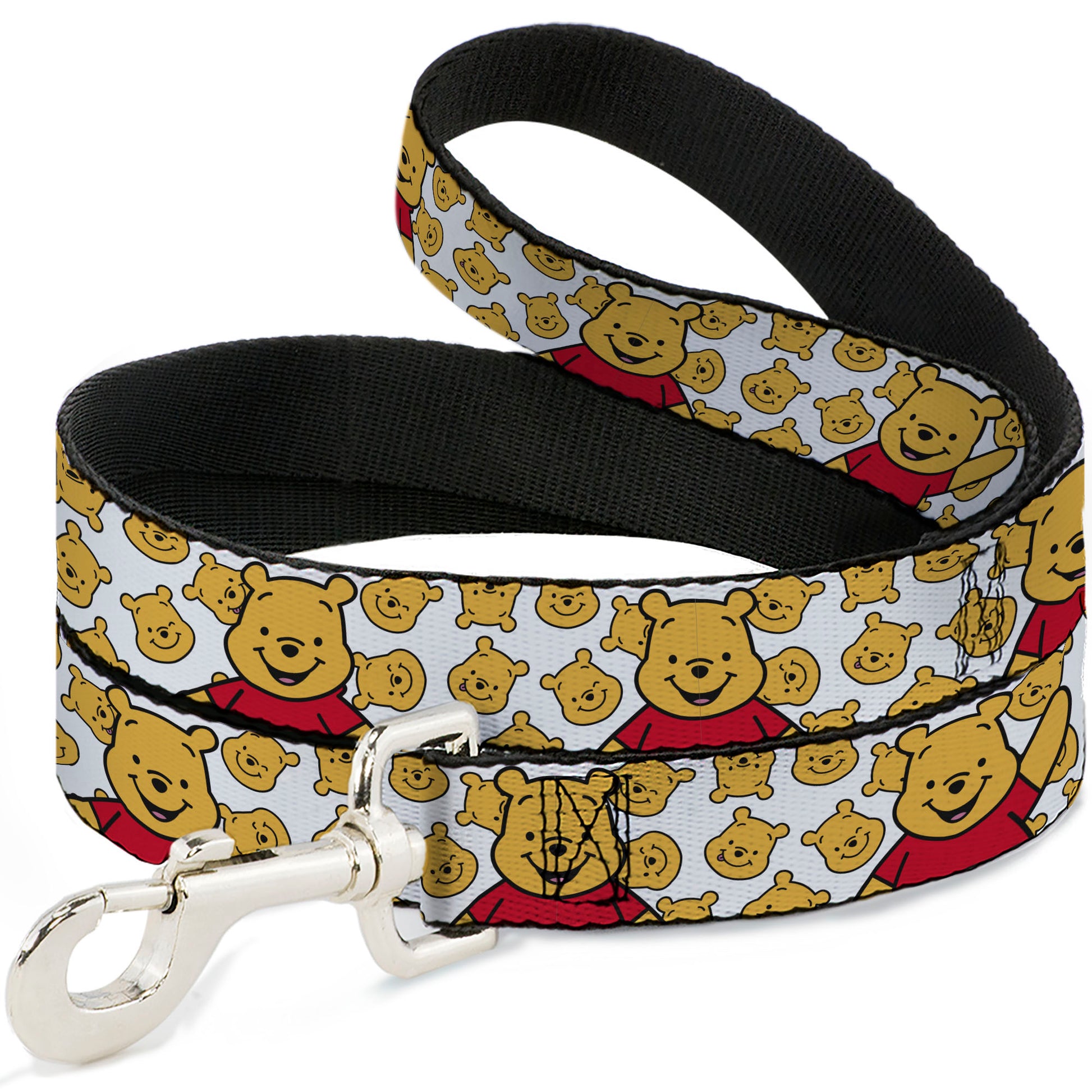 Dog Leash - Winnie the Pooh Chibi Pose and Expressions Scattered White Dog Leashes Disney