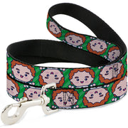 Dog Leash - Elf Chibi Buddy Face Flip Stripe Greens Dog Leashes Elf