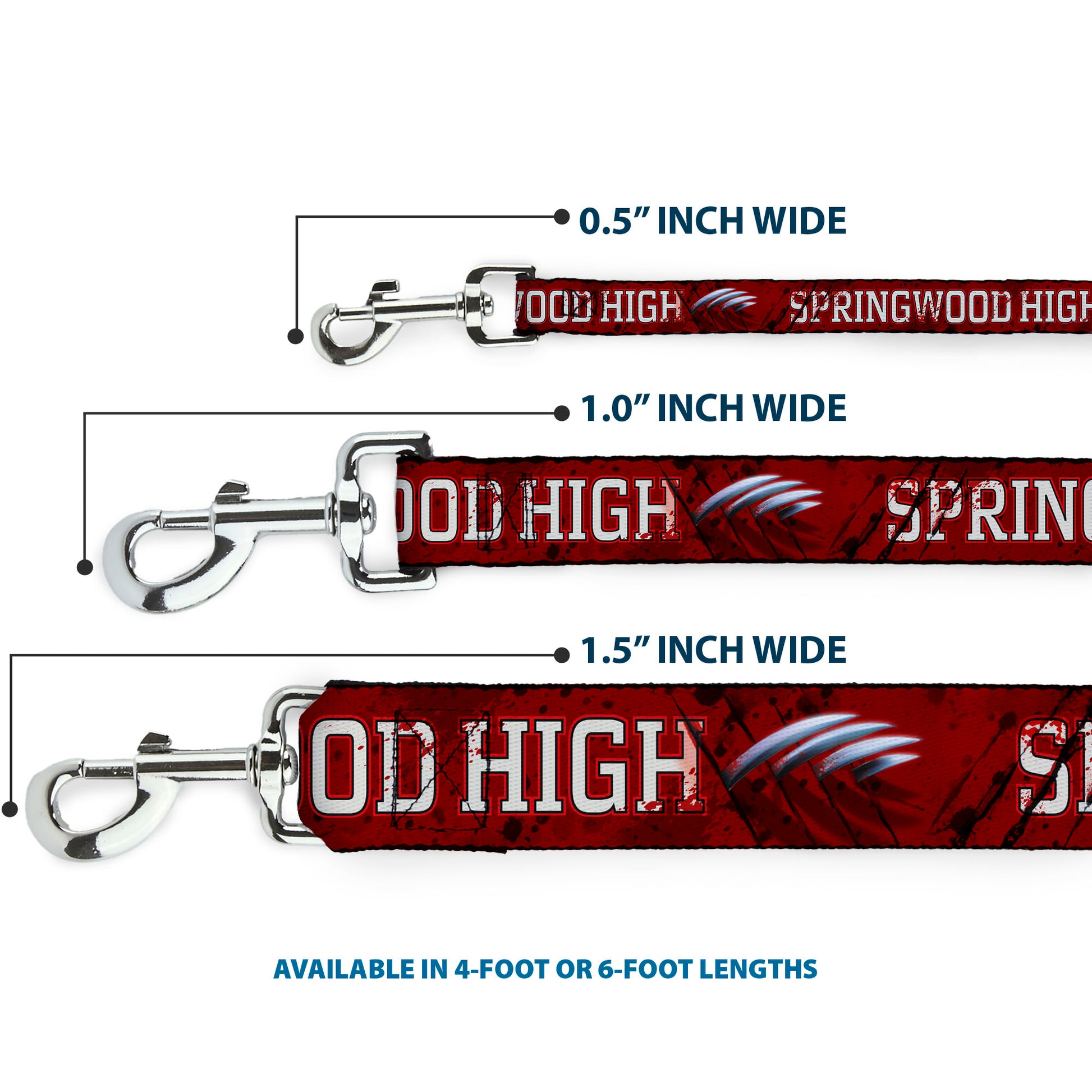 Dog Leash - A NIGHTMARE ON ELM STREET/SPRINGWOOD Freddy Pose Black/Red/White Dog Leashes A Nightmare on Elm Street