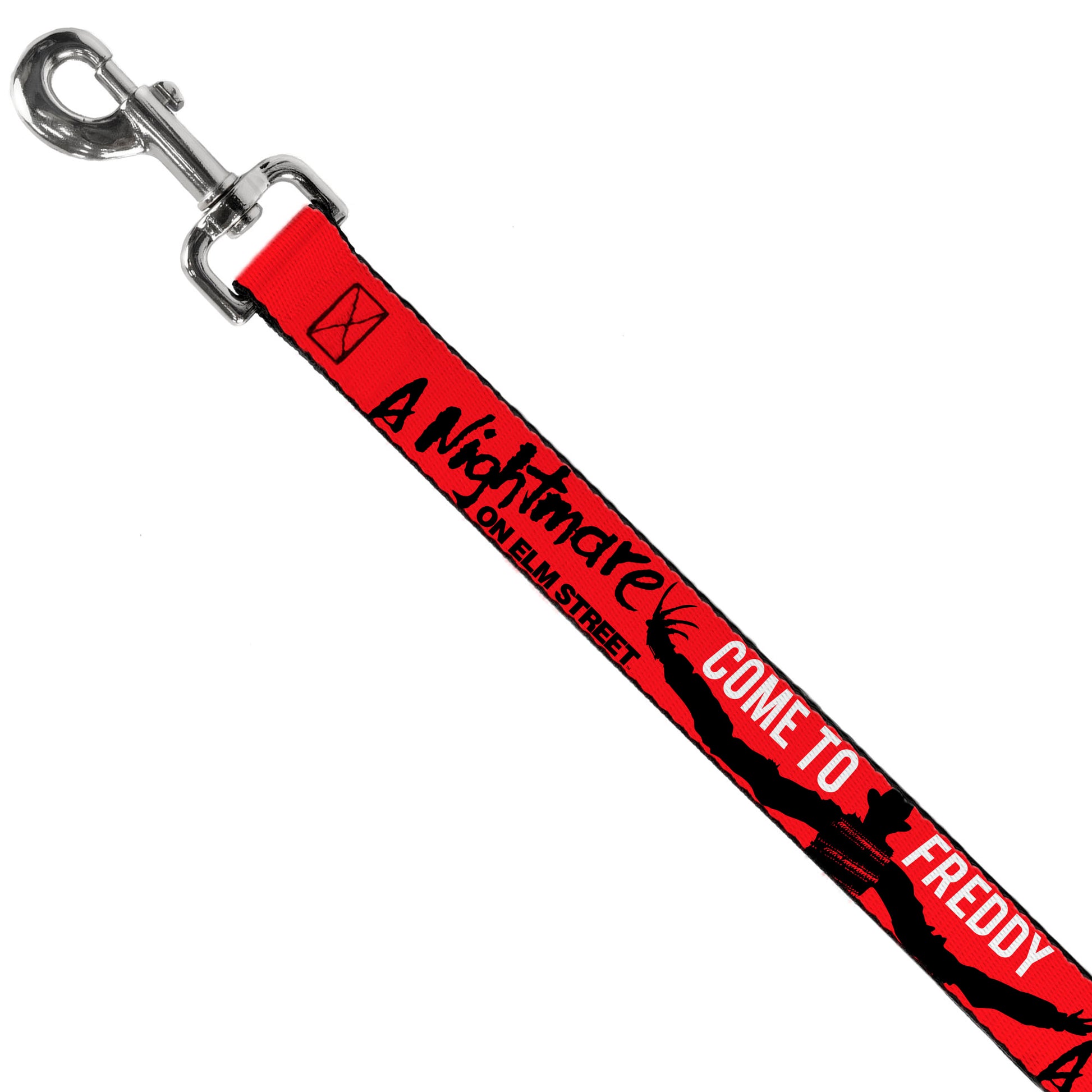 Dog Leash - A NIGHTMARE ON ELM ST COME TO FREDDY Long Arms Silhouette Red/Black Dog Leashes A Nightmare on Elm Street