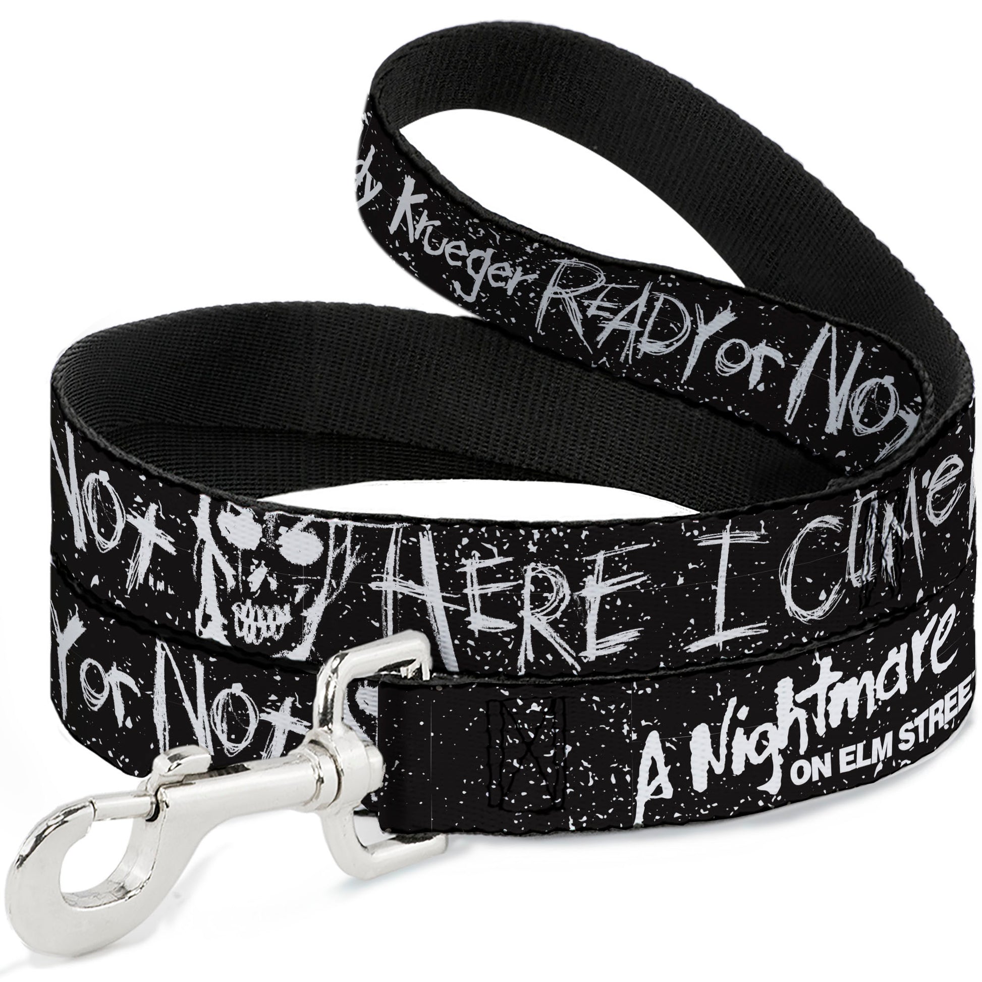 Dog Leash - A NIGHTMARE ON ELM ST READY OR NOT Freddy Scribbles Black/White Dog Leashes A Nightmare on Elm Street