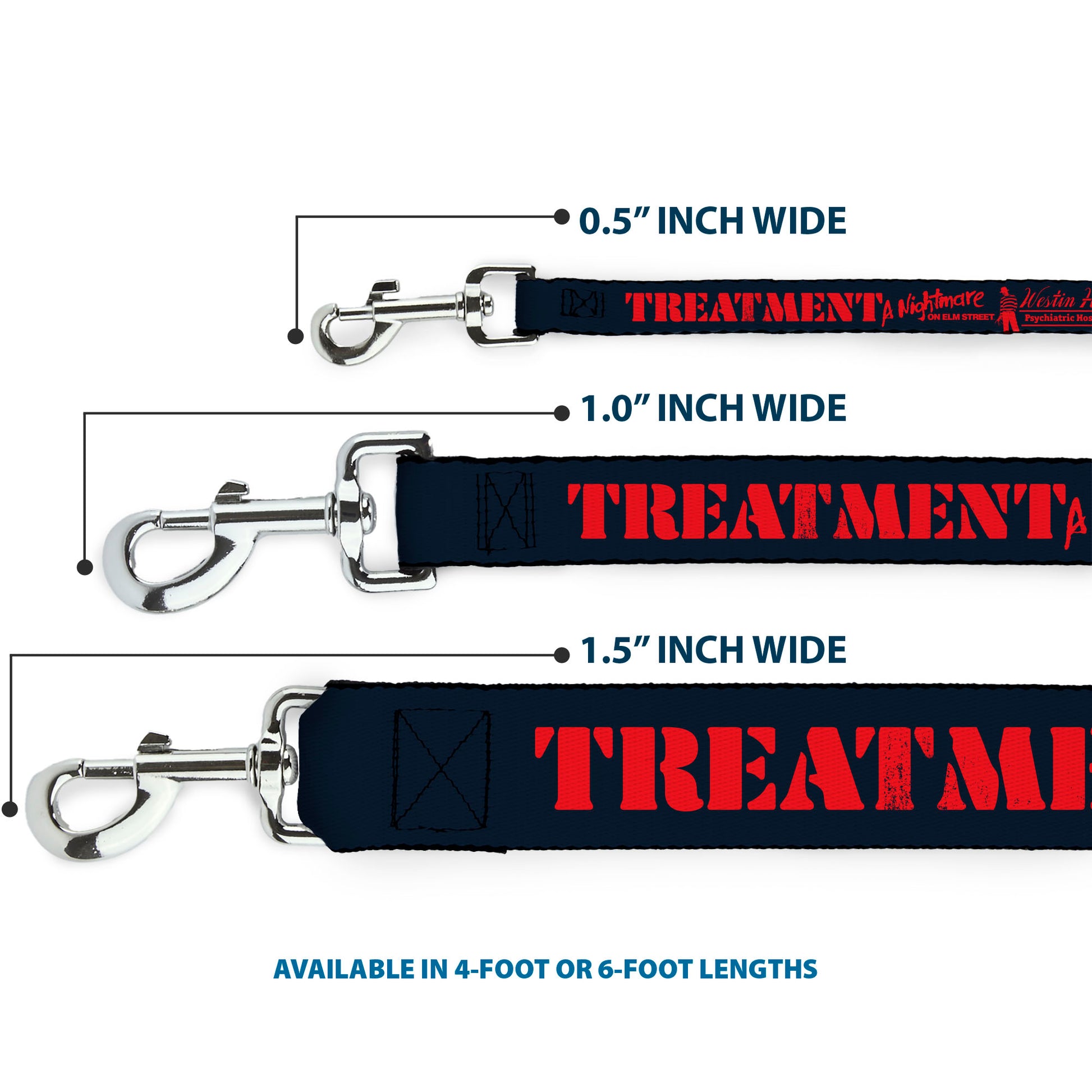 Dog Leash - A Nightmare on Elm Street Asylum Icons Collage Black/Red Dog Leashes A Nightmare on Elm Street