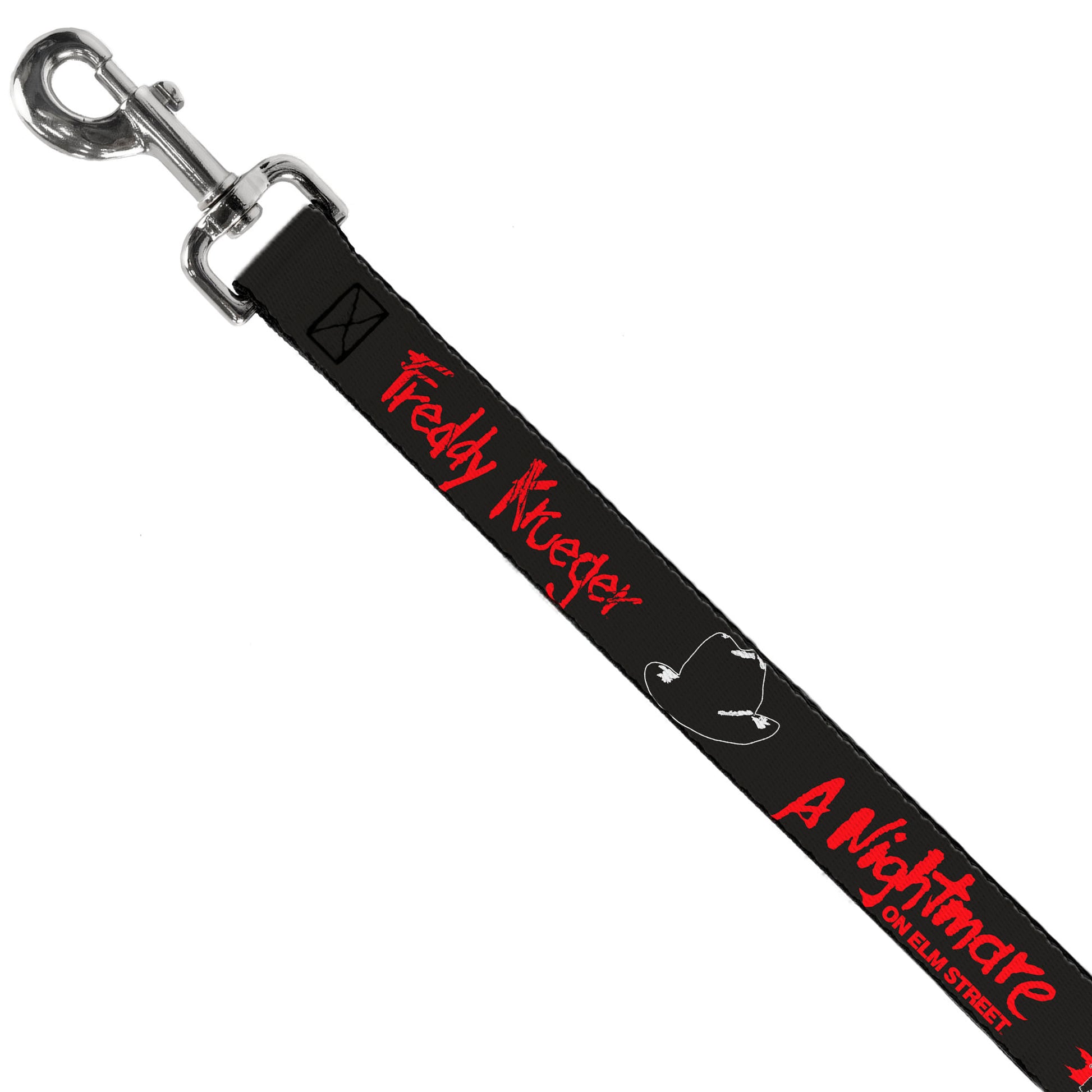 Dog Leash - A NIGHTMARE ON ELM STREET Freddy Icons and Title Logo Black/Red/White Dog Leashes A Nightmare on Elm Street