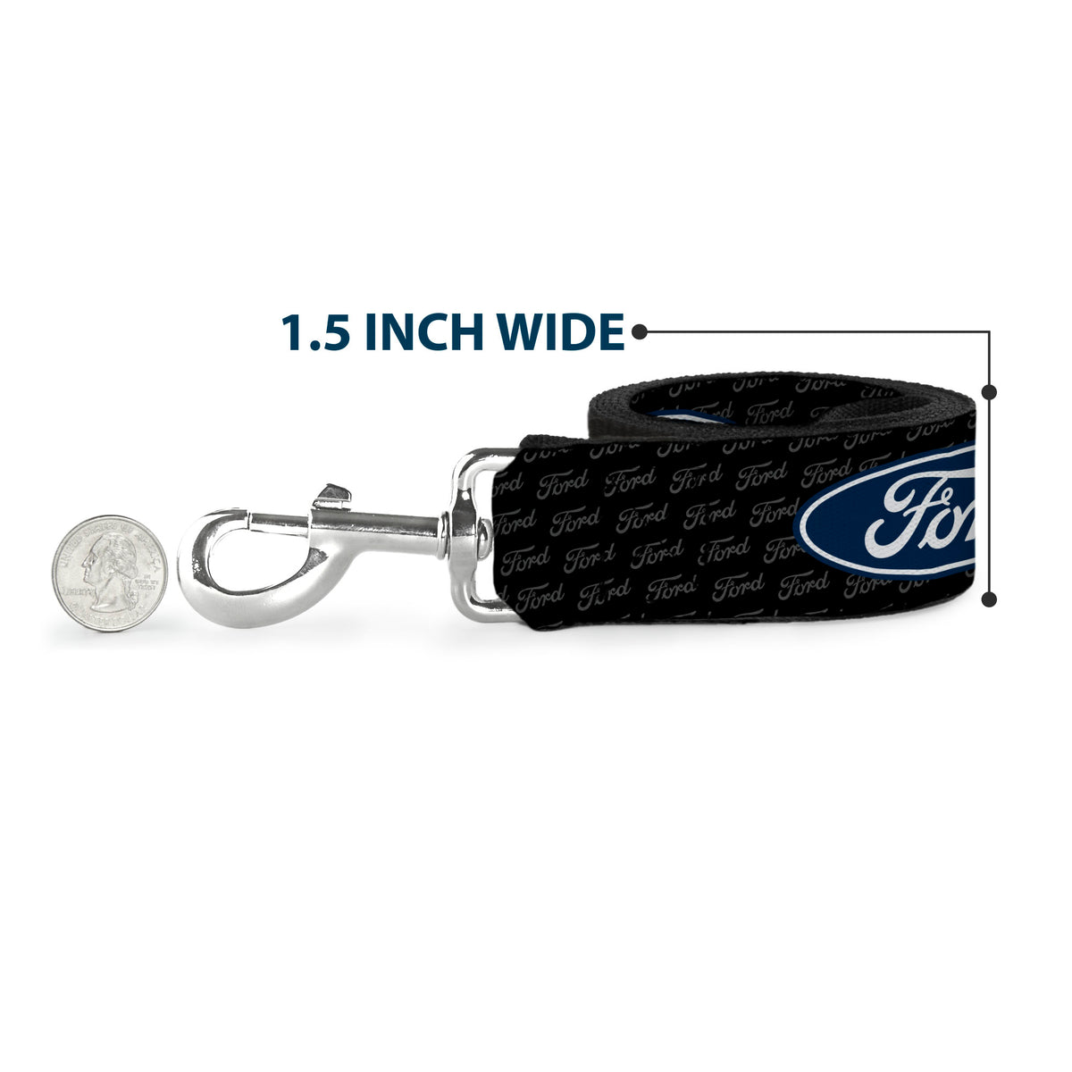 Dog Leash - Ford Oval REPEAT w/Text Dog Leashes Ford