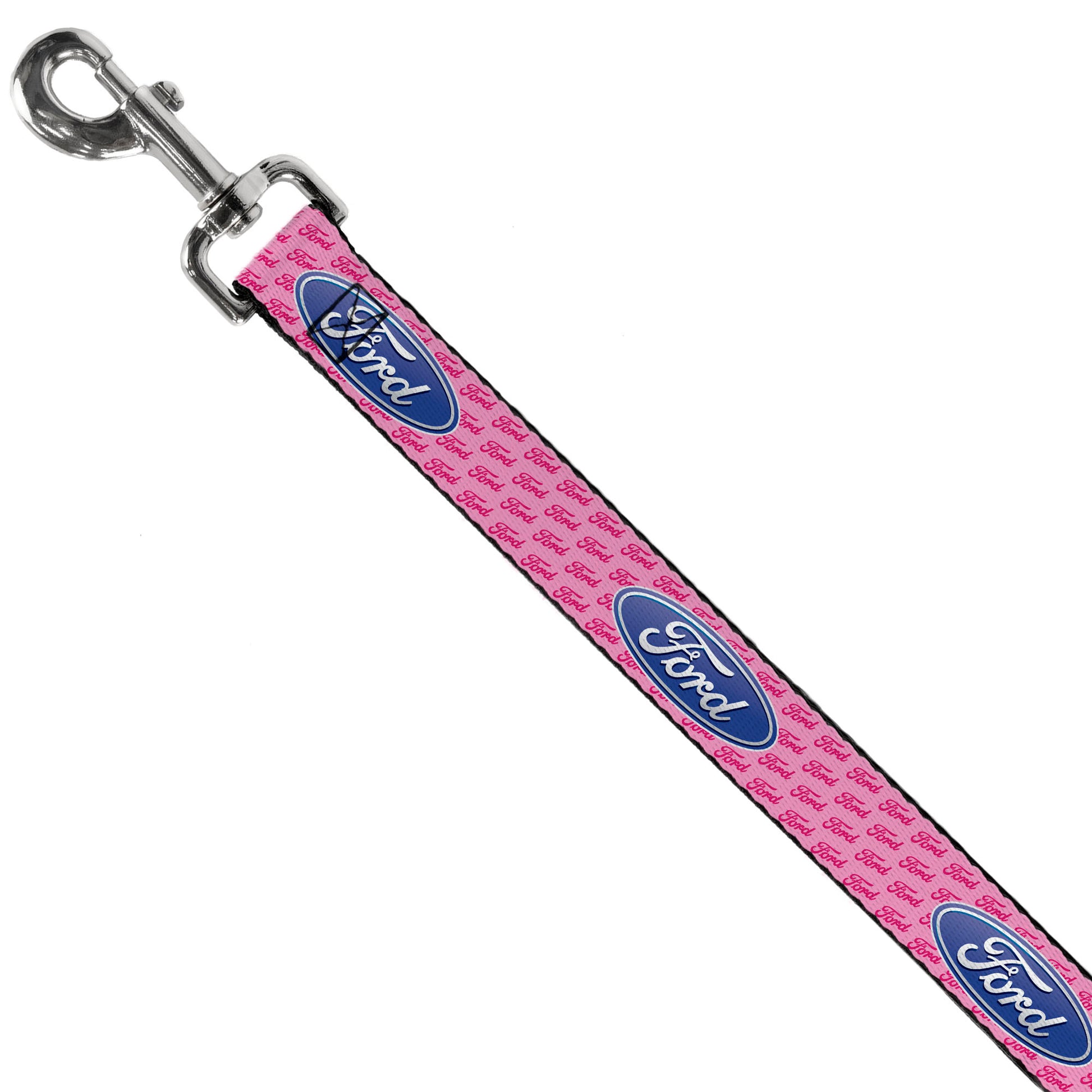 Dog Leash - Ford Oval w/Text PINK REPEAT Dog Leashes Ford