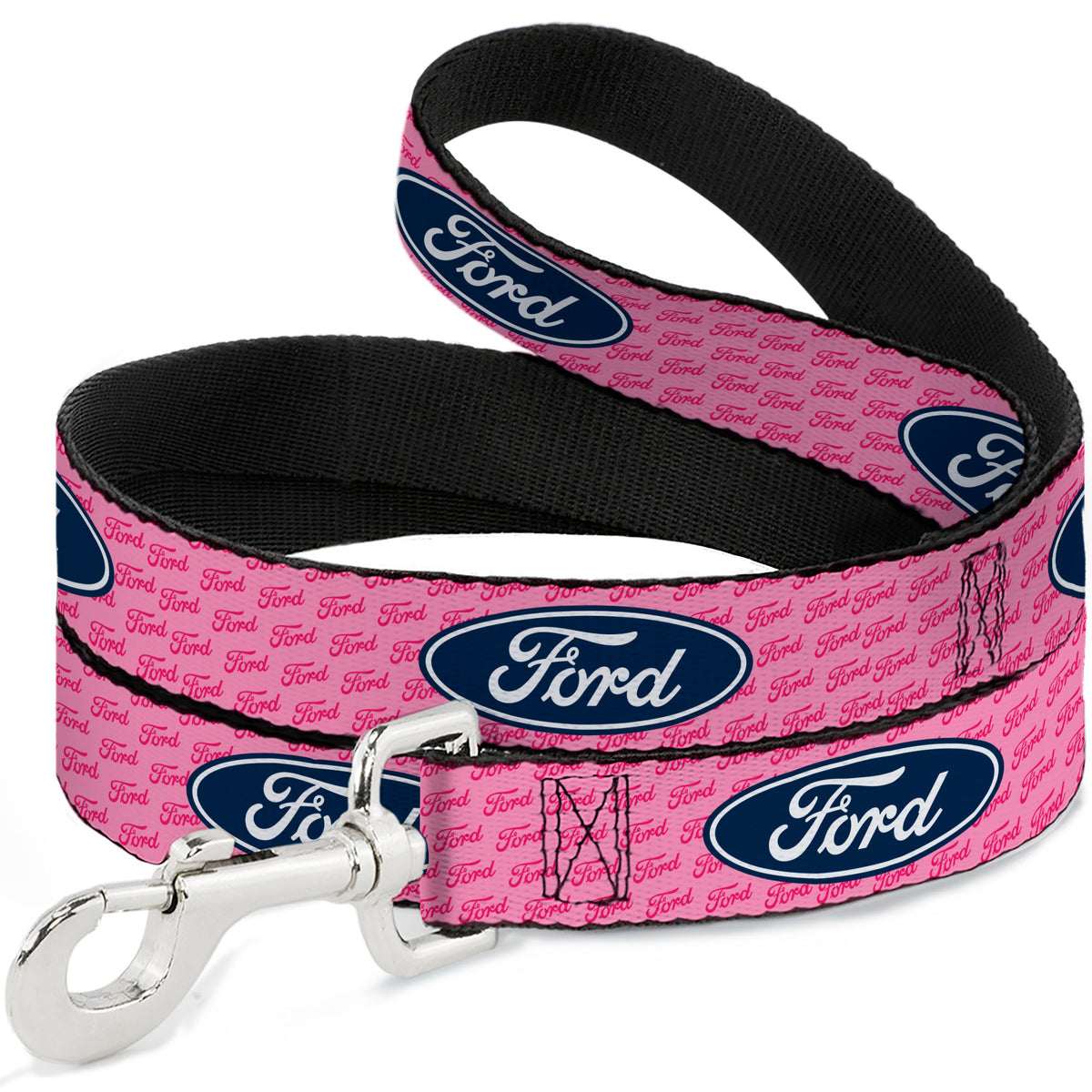 Dog Leash - Ford Oval w/Text PINK REPEAT Dog Leashes Ford