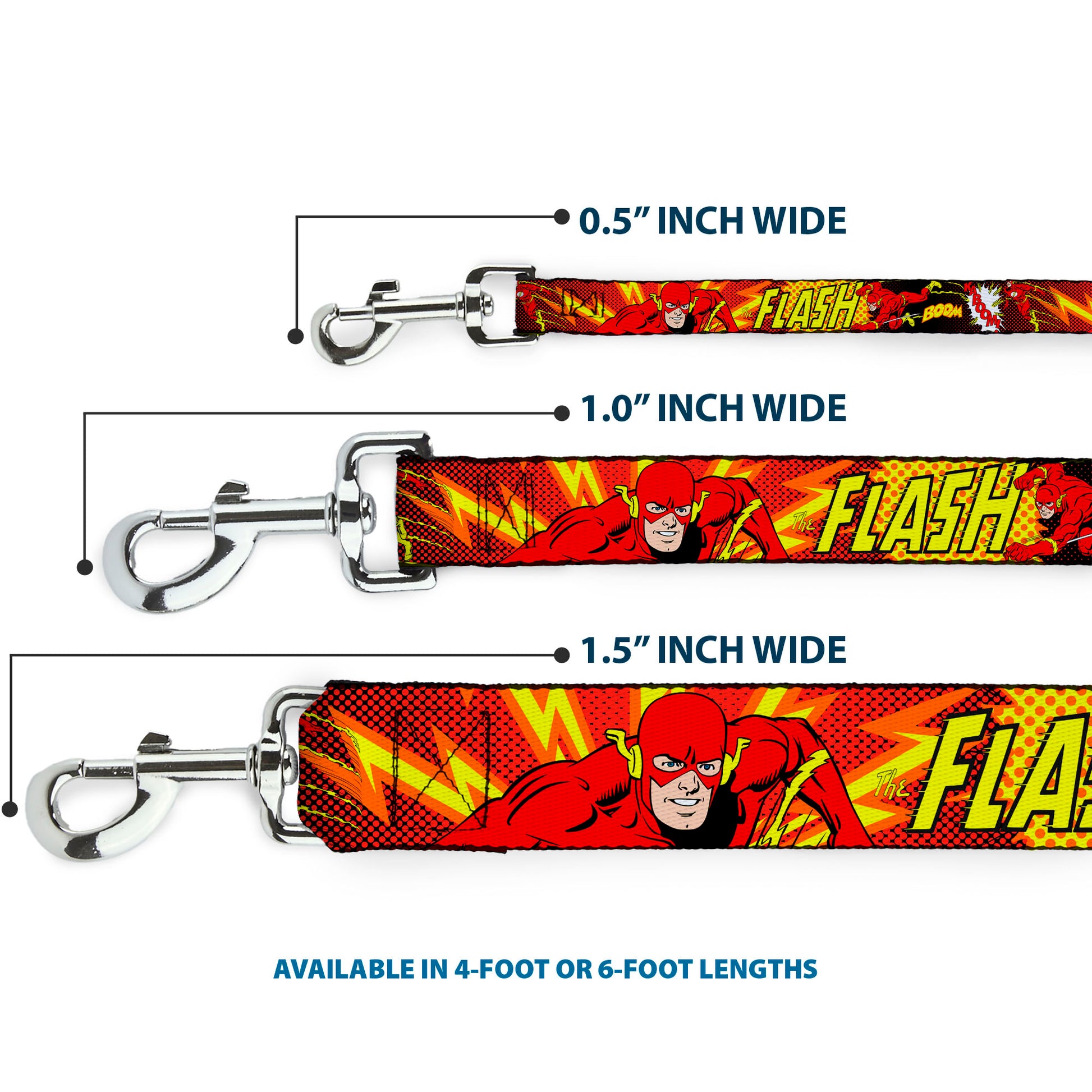 Dog Leash - The Flash BOOM-KABOOM! Dog Leashes DC Comics