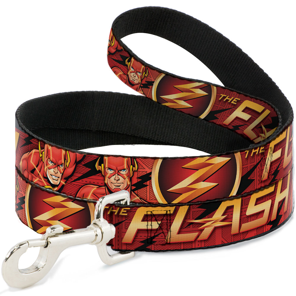 Dog Leash - THE FLASH/Logo3/Poses Black/Red/Gold Dog Leashes DC Comics